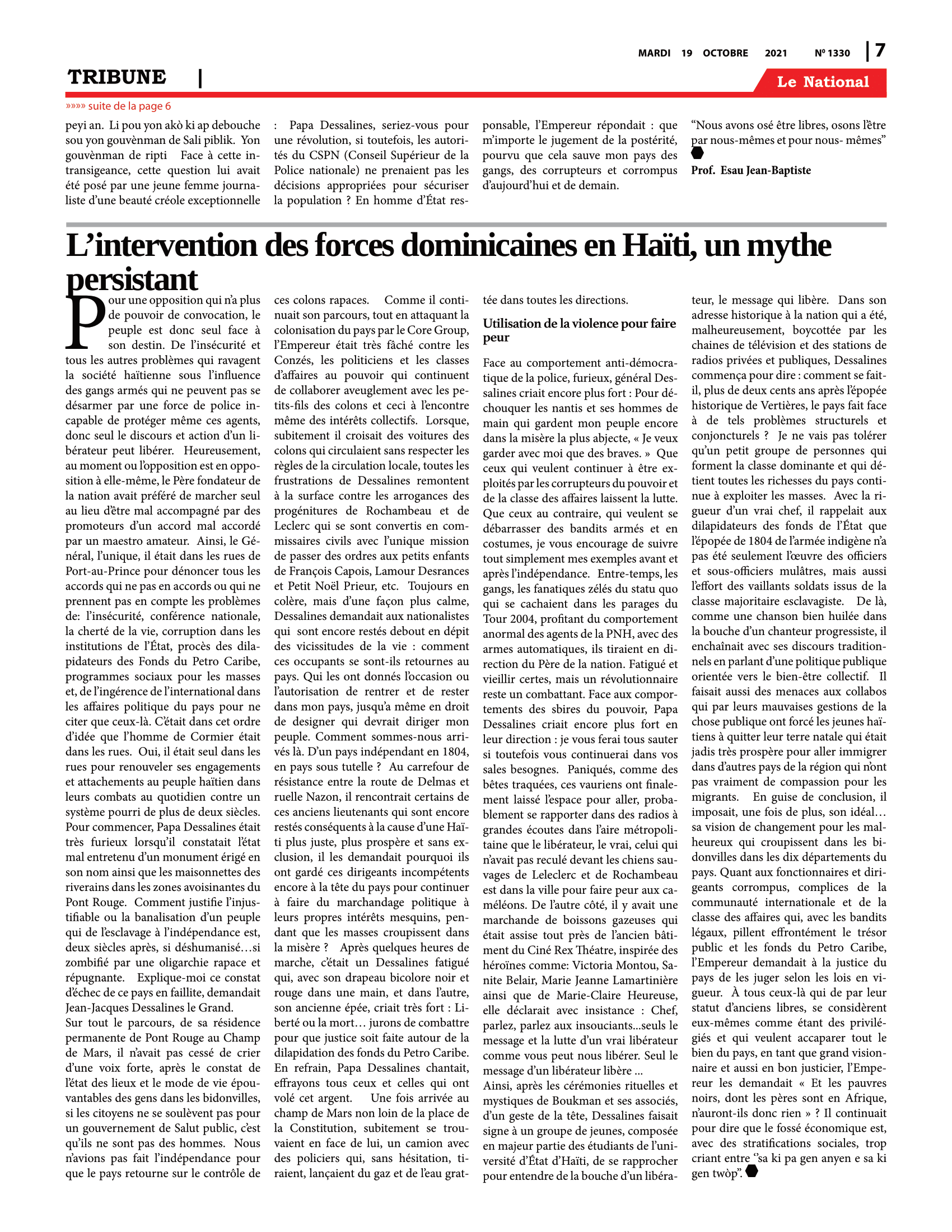 Page 7 de l'édition 1330
