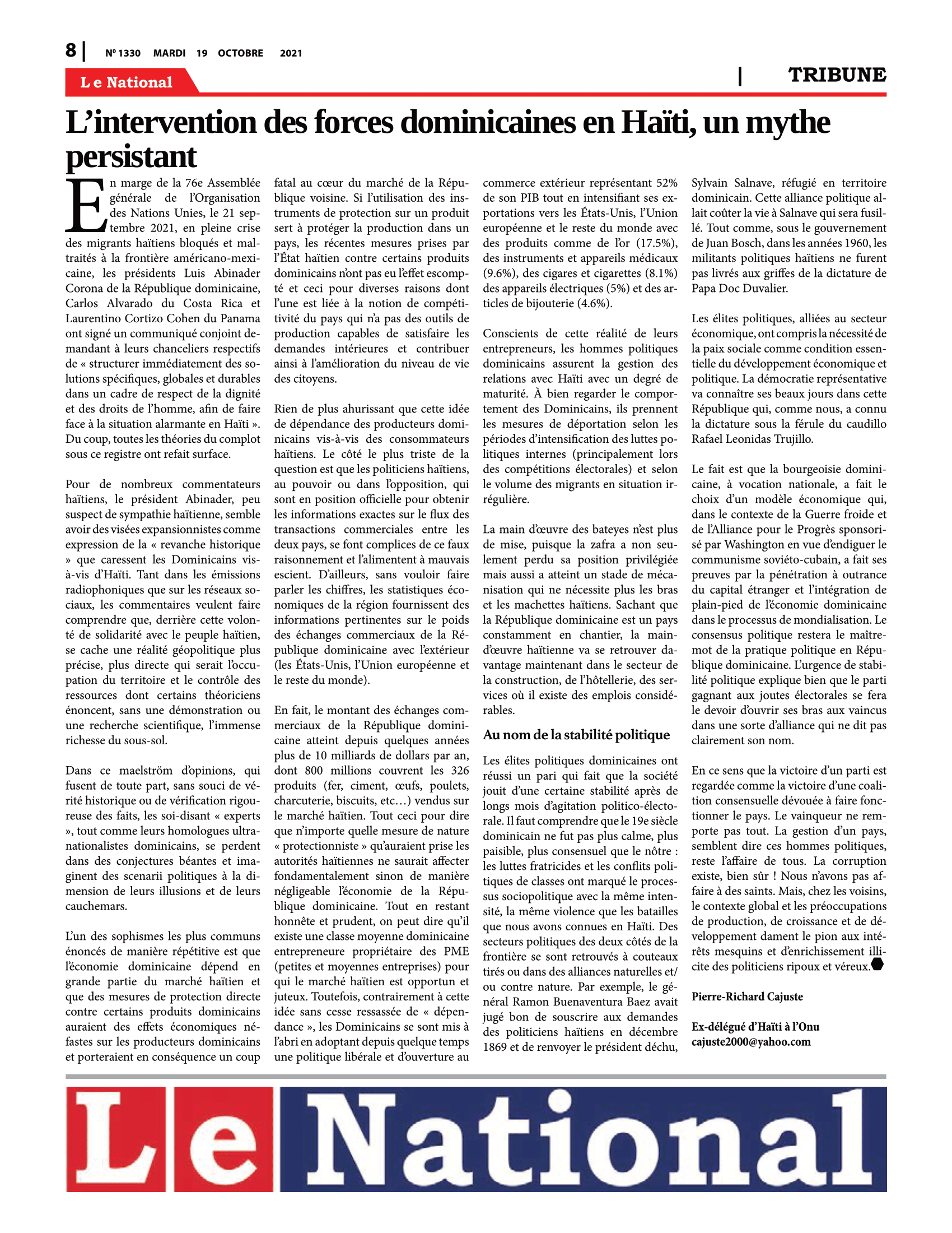 Page 8 de l'édition 1330