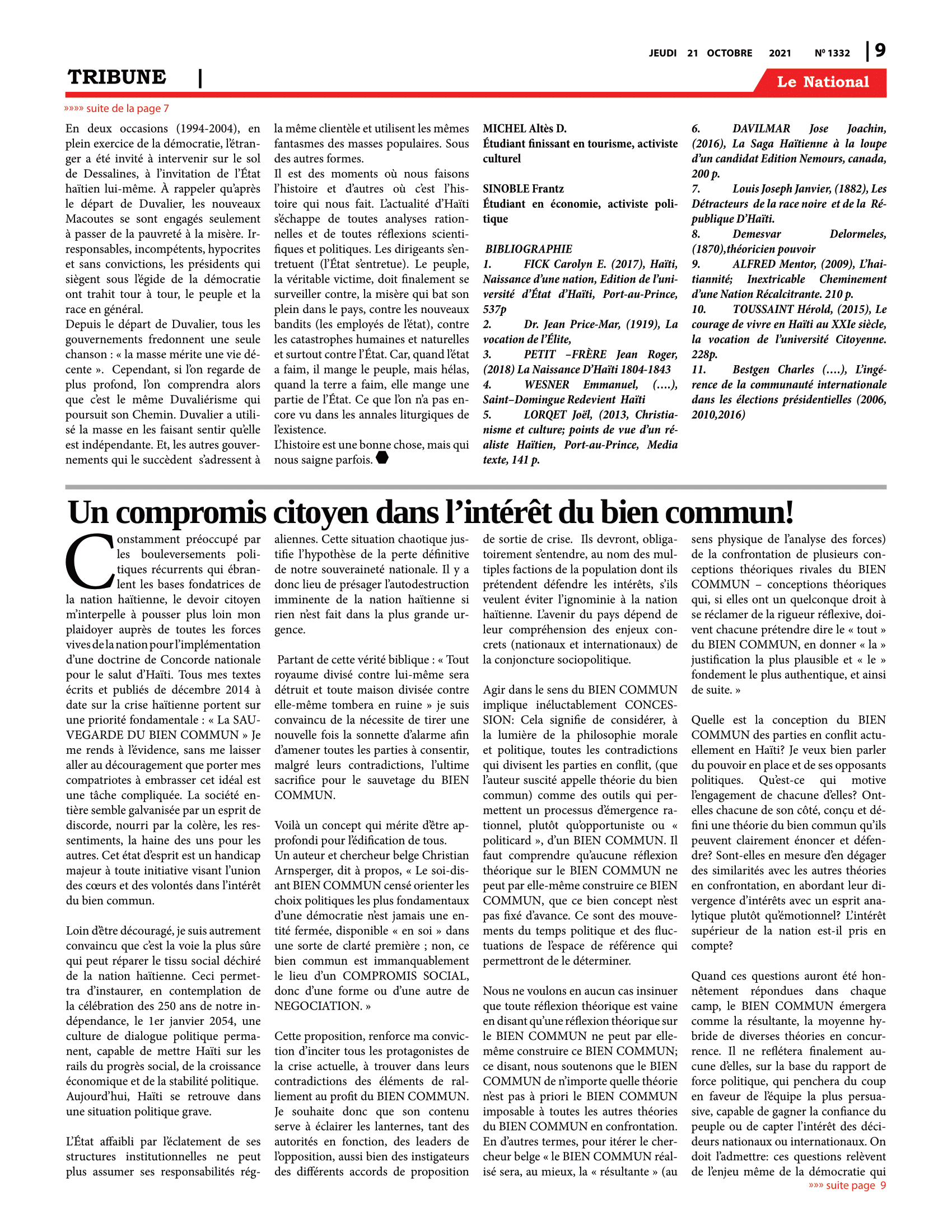Page 9 de l'édition 1332