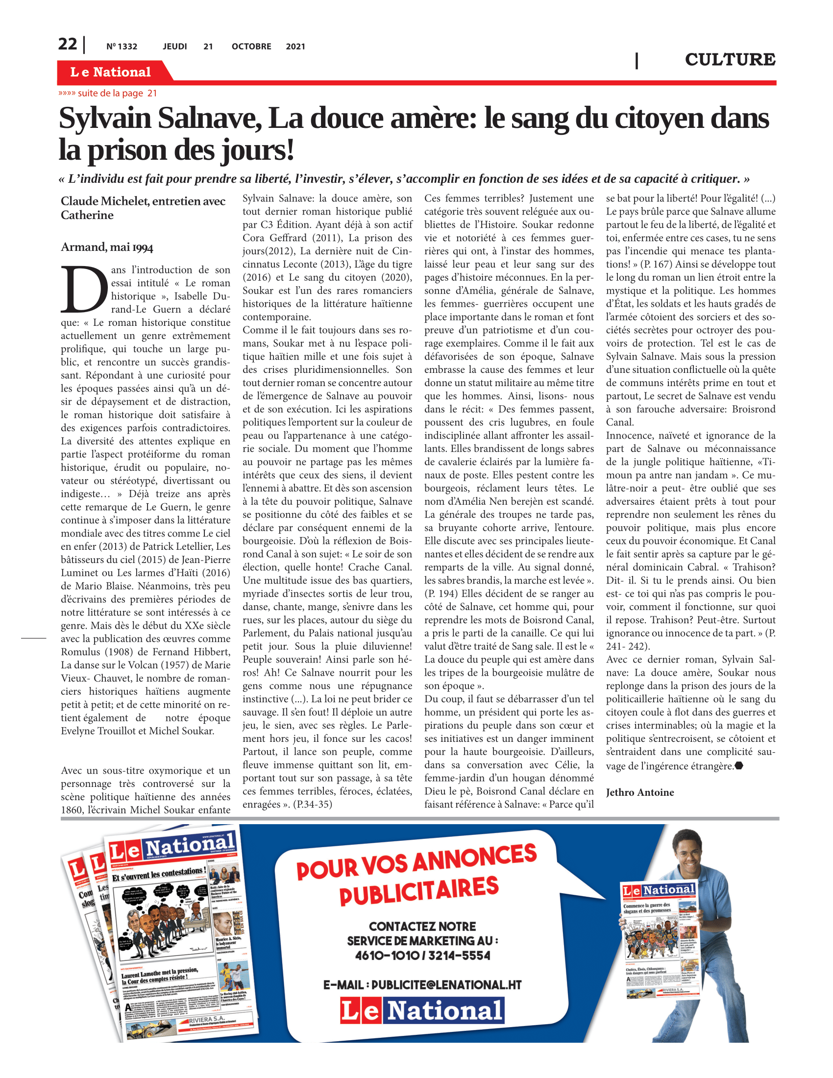 Page 22 de l'édition 1332