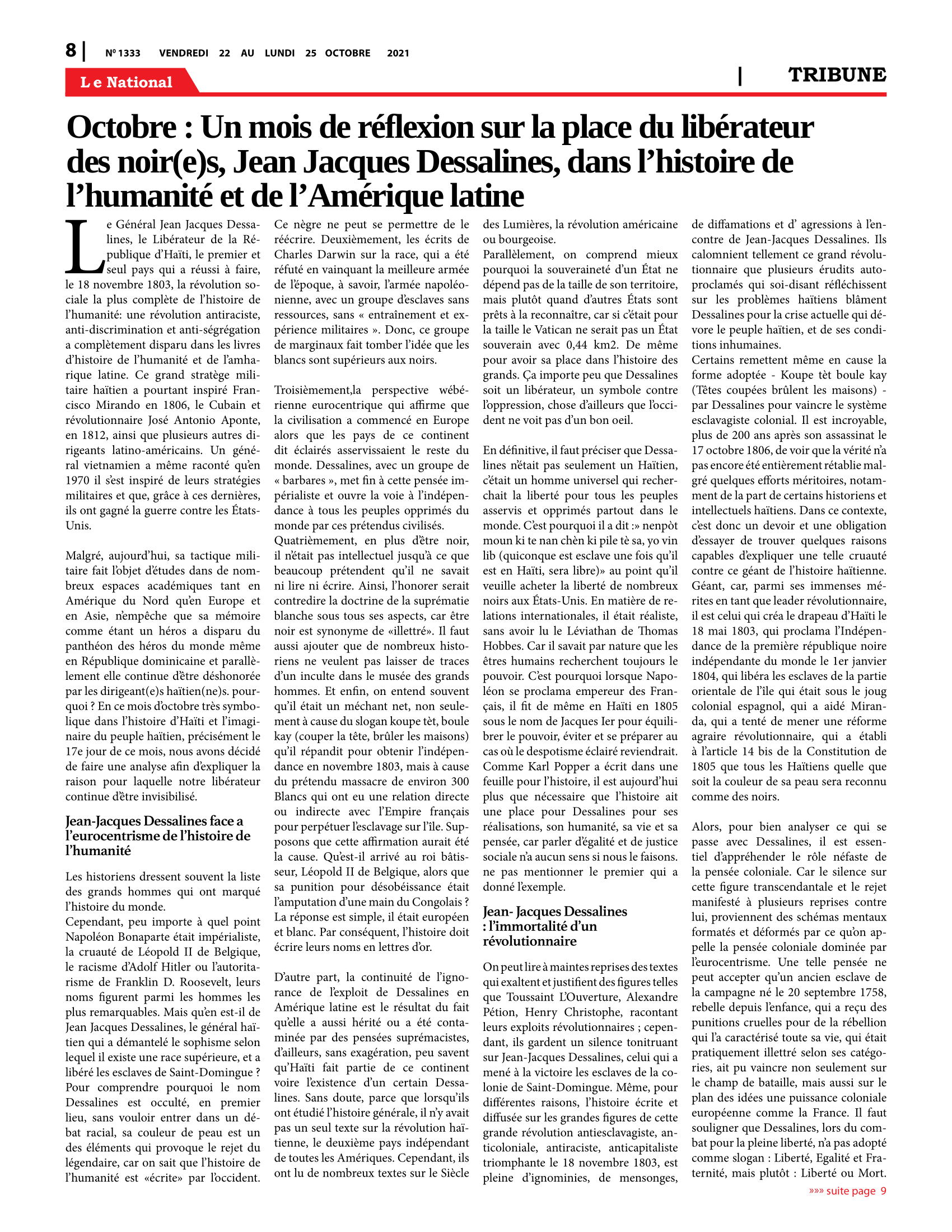Page 8 de l'édition 1333