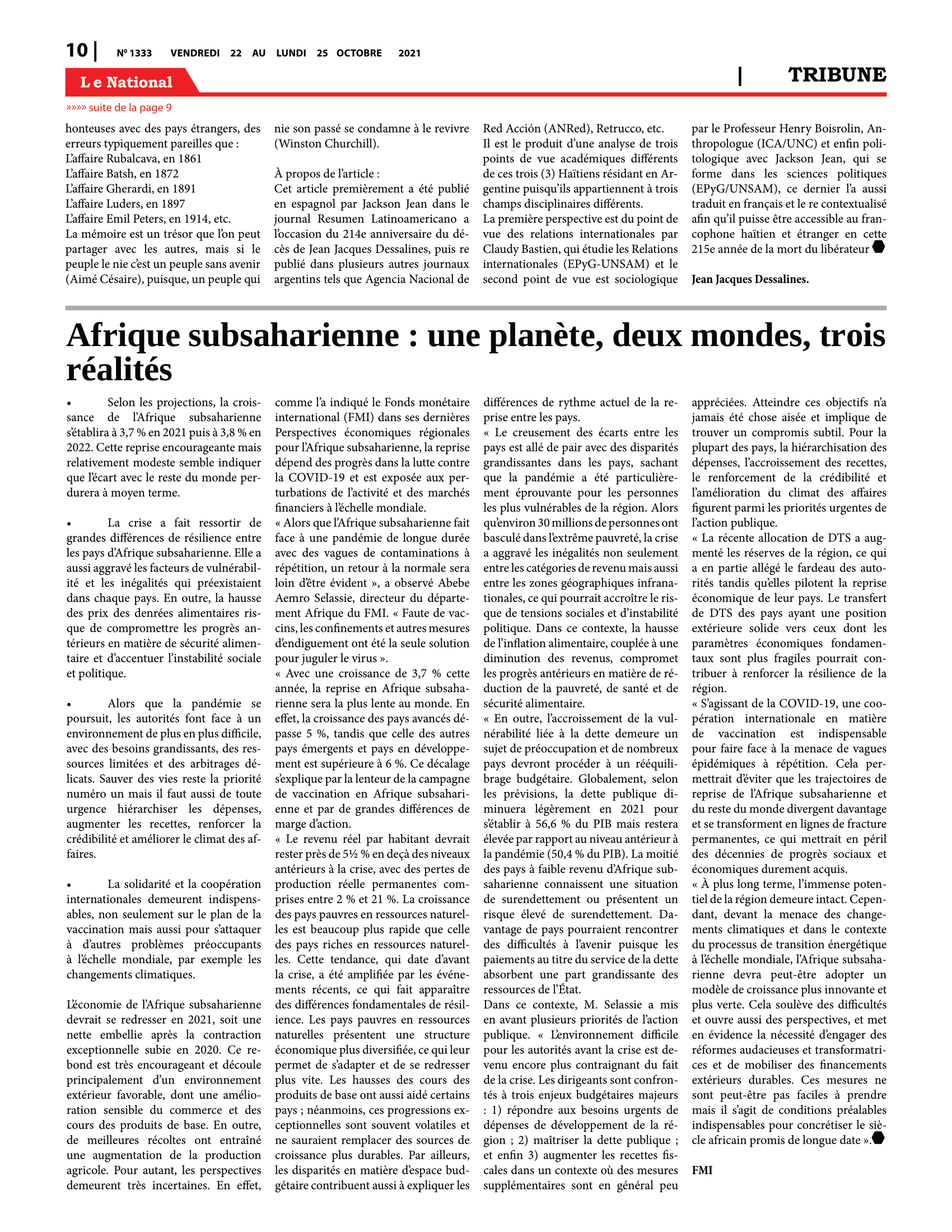 Page 10 de l'édition 1333