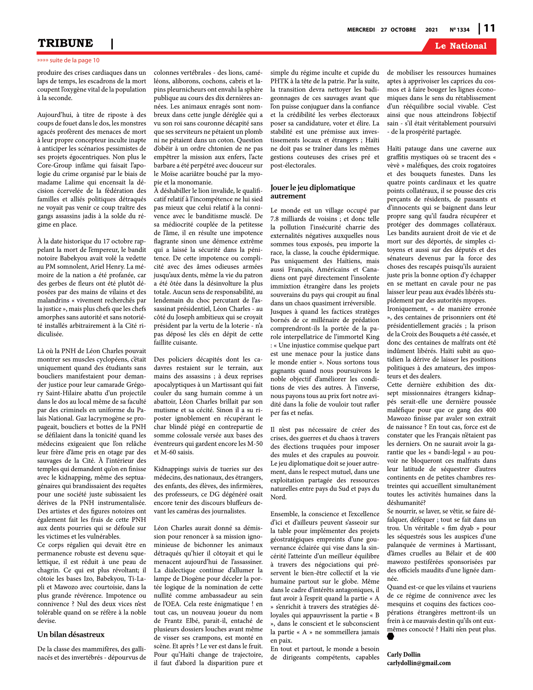 Page 11 de l'édition 1334
