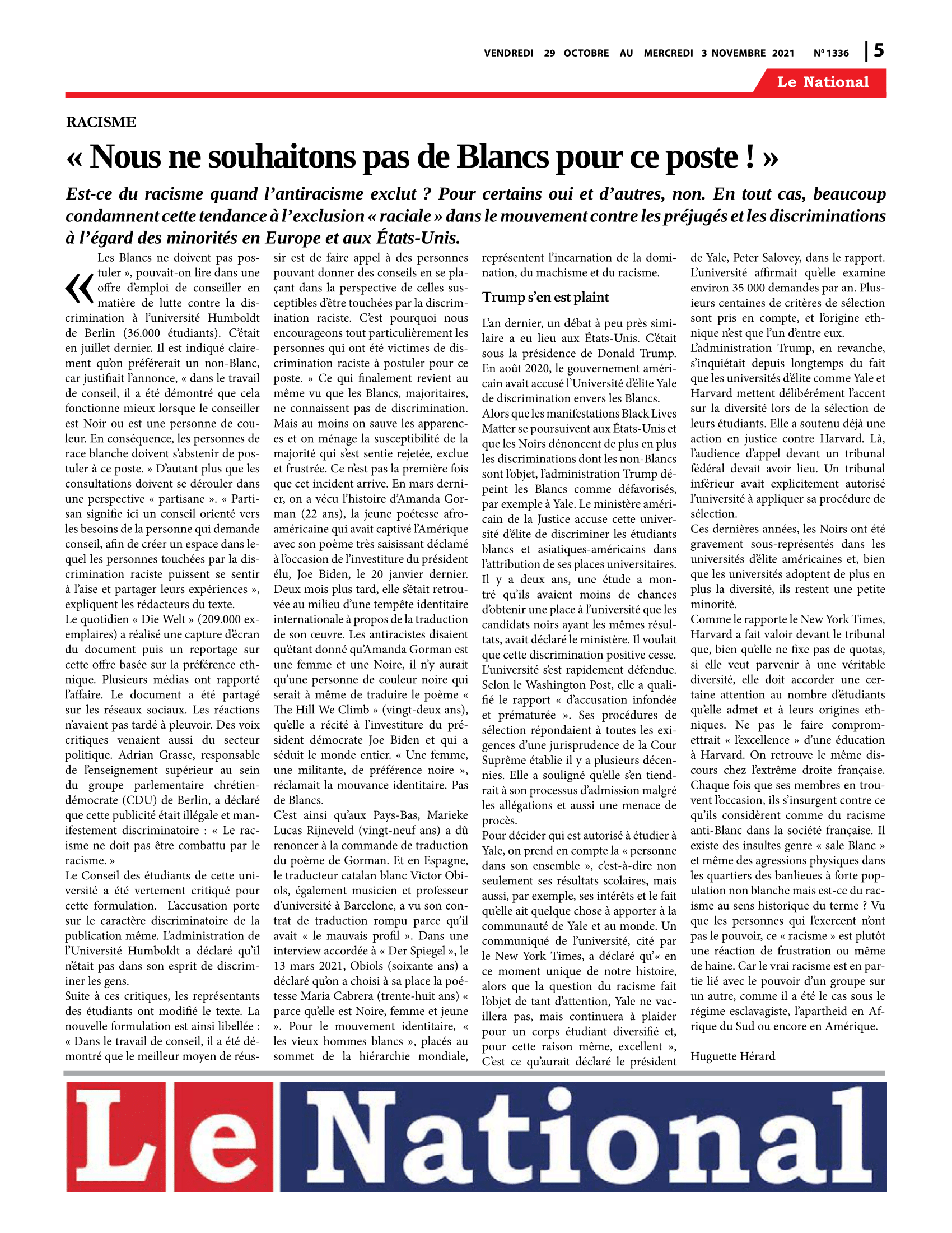 Page 5 de l'édition 1336