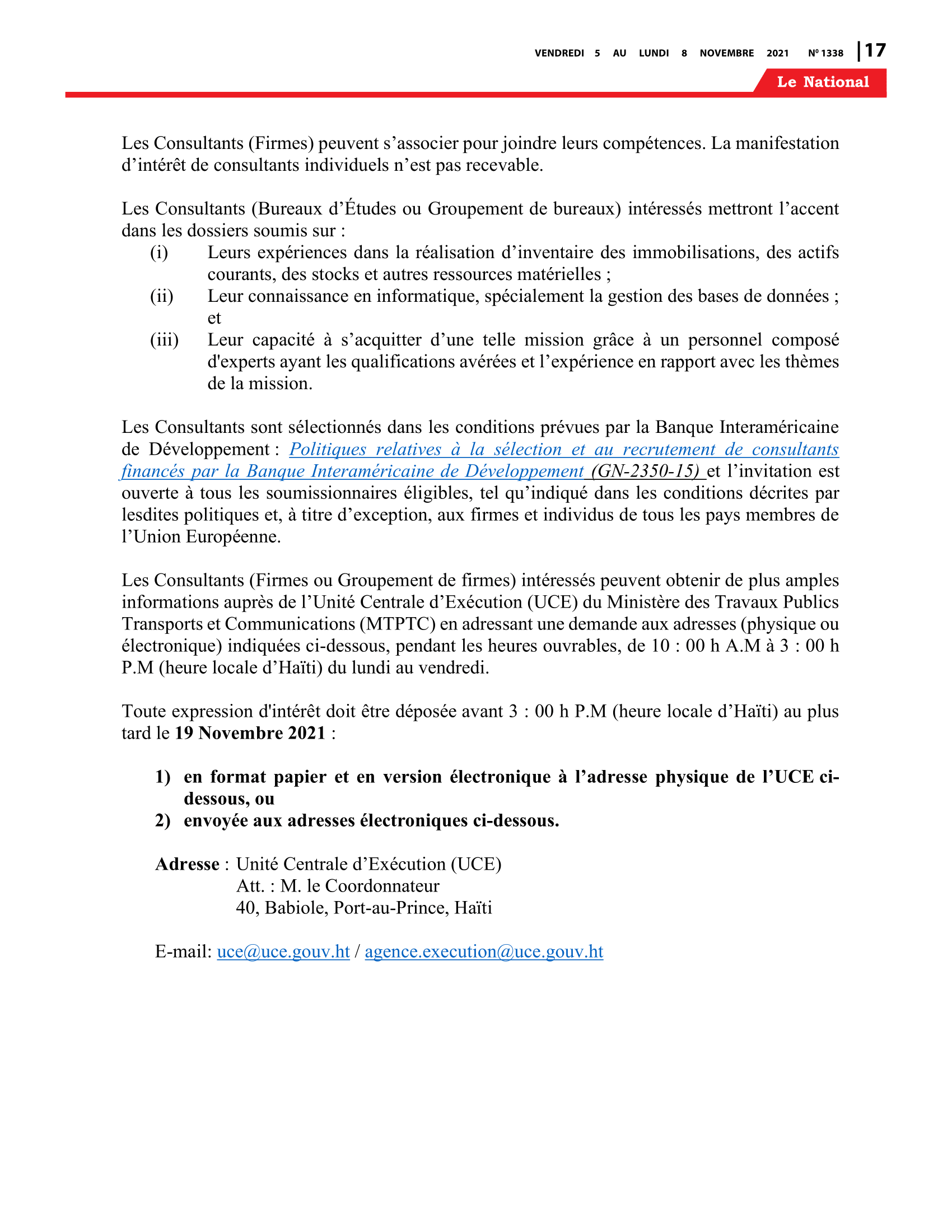 Page 17 de l'édition 1338