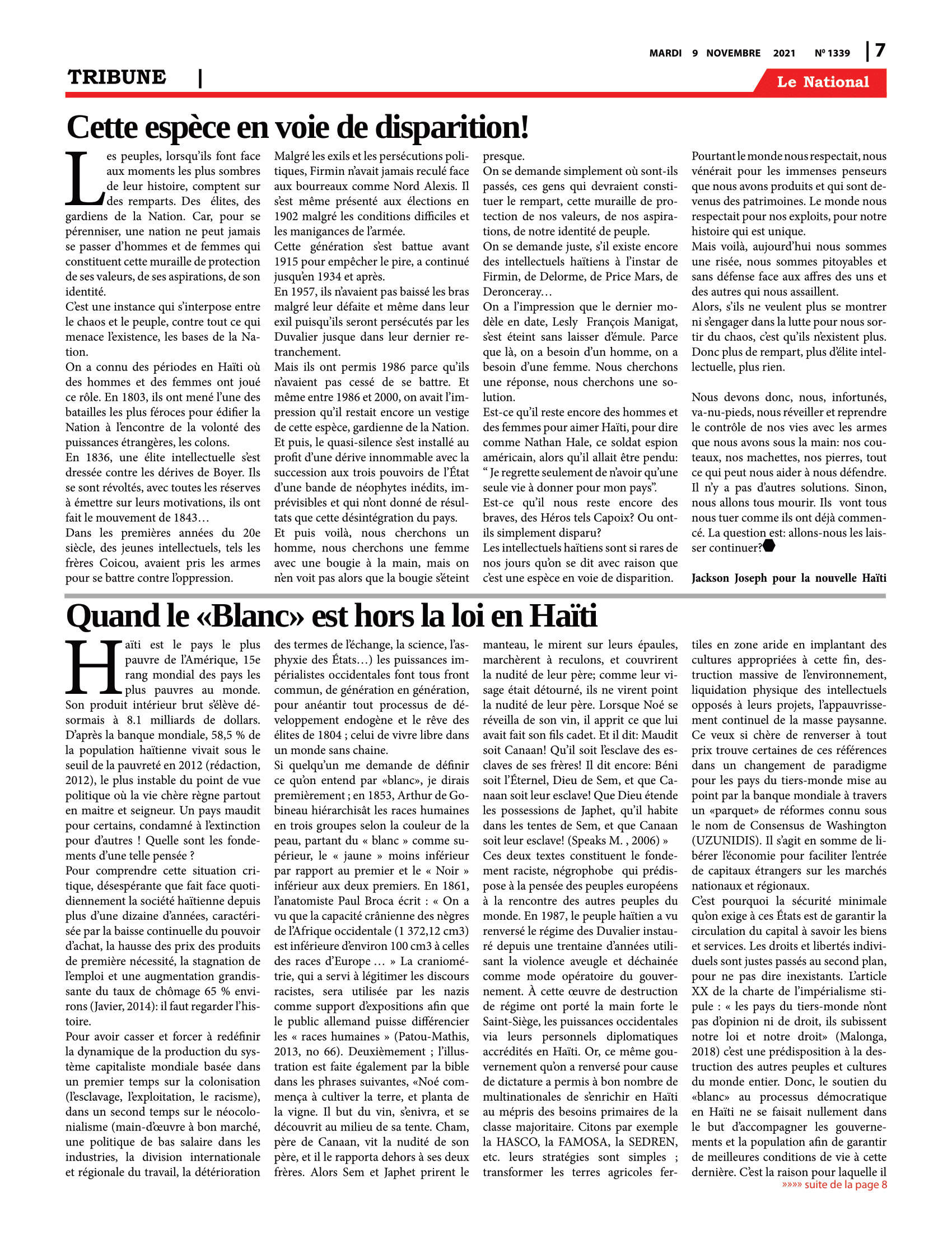 Page 7 de l'édition 1339