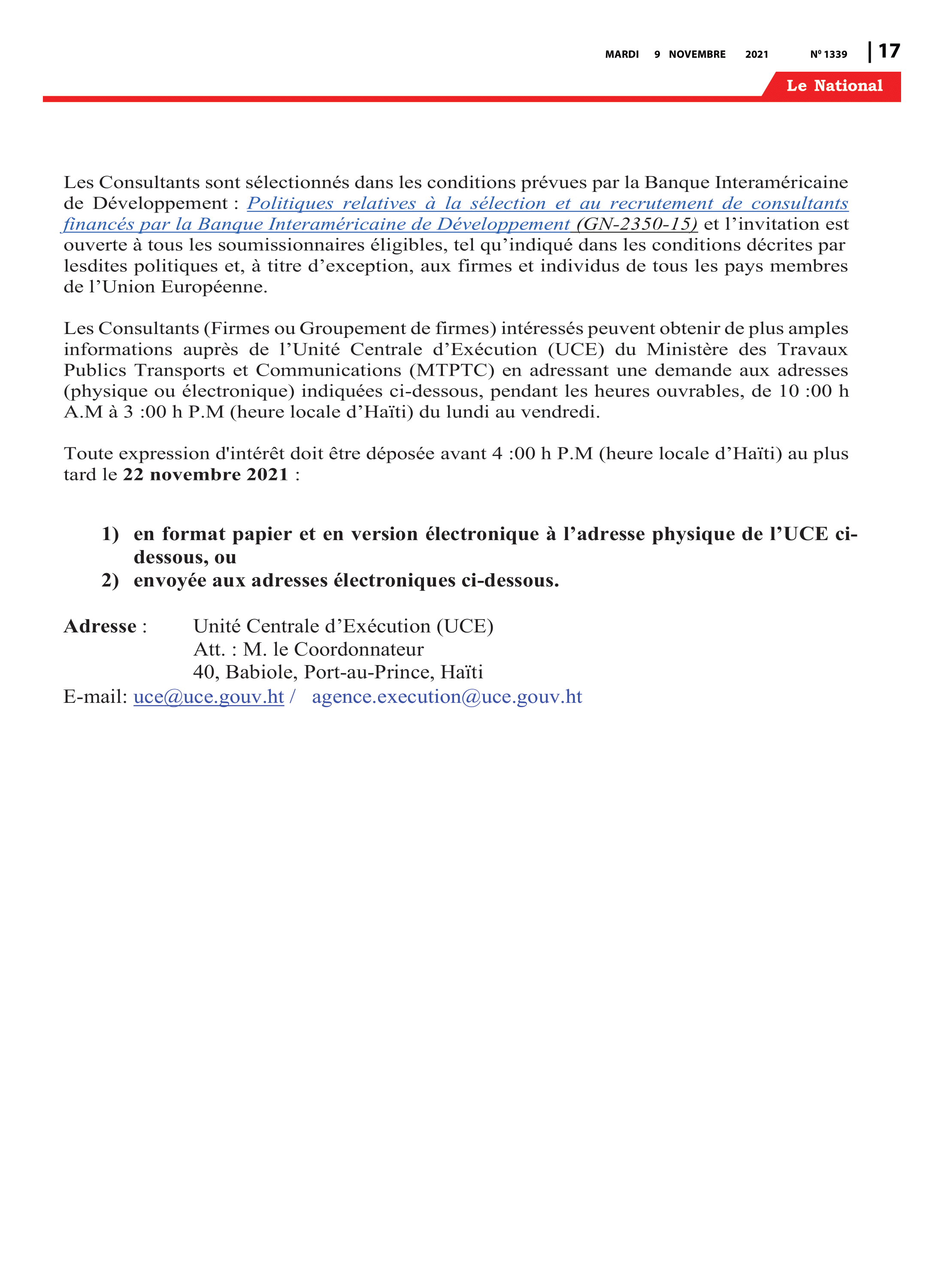 Page 17 de l'édition 1339