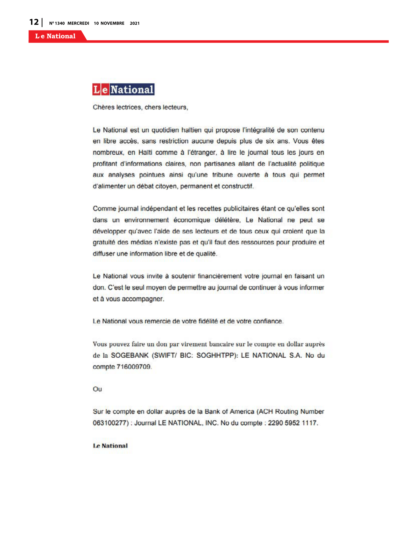 Page 12 de l'édition 1340