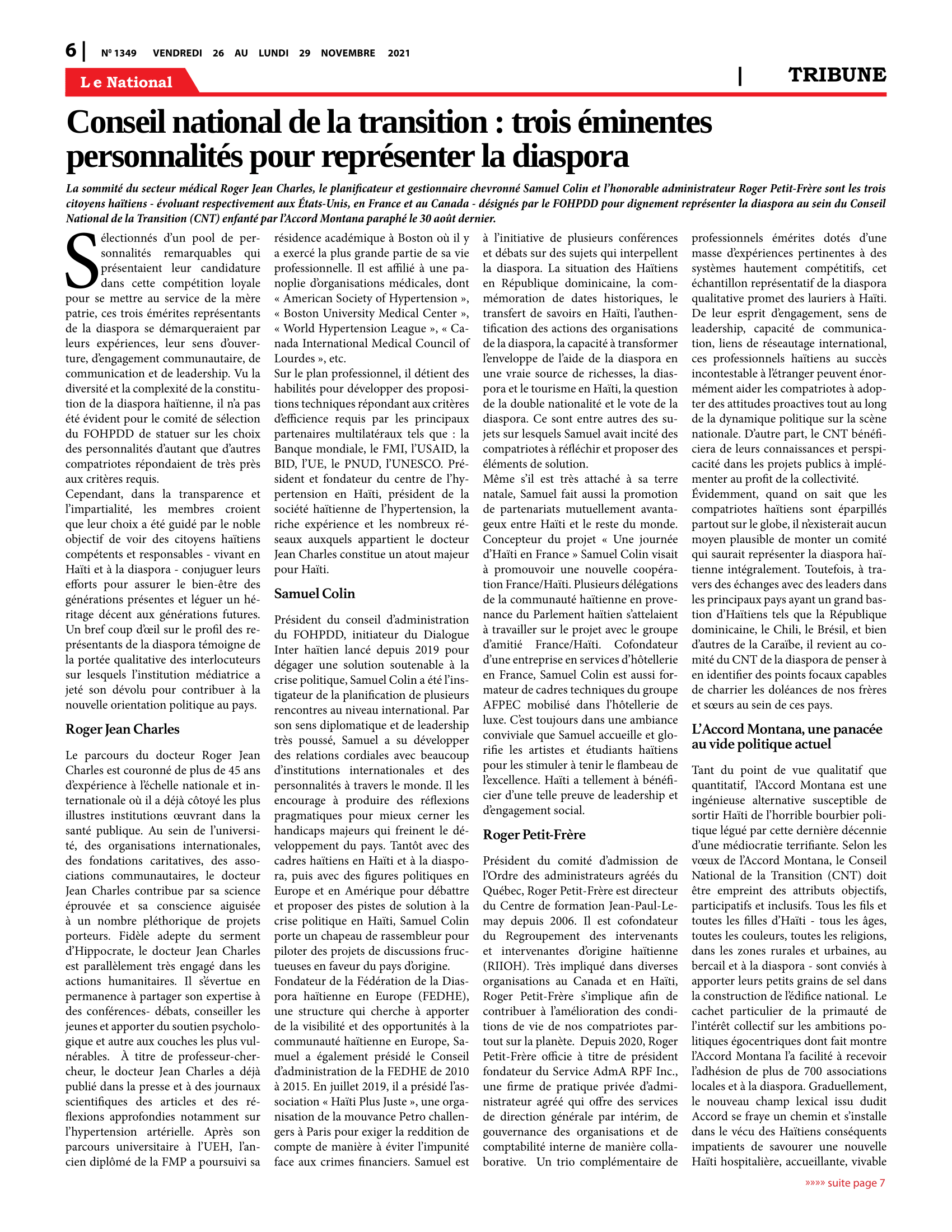 Page 6 de l'édition 1349