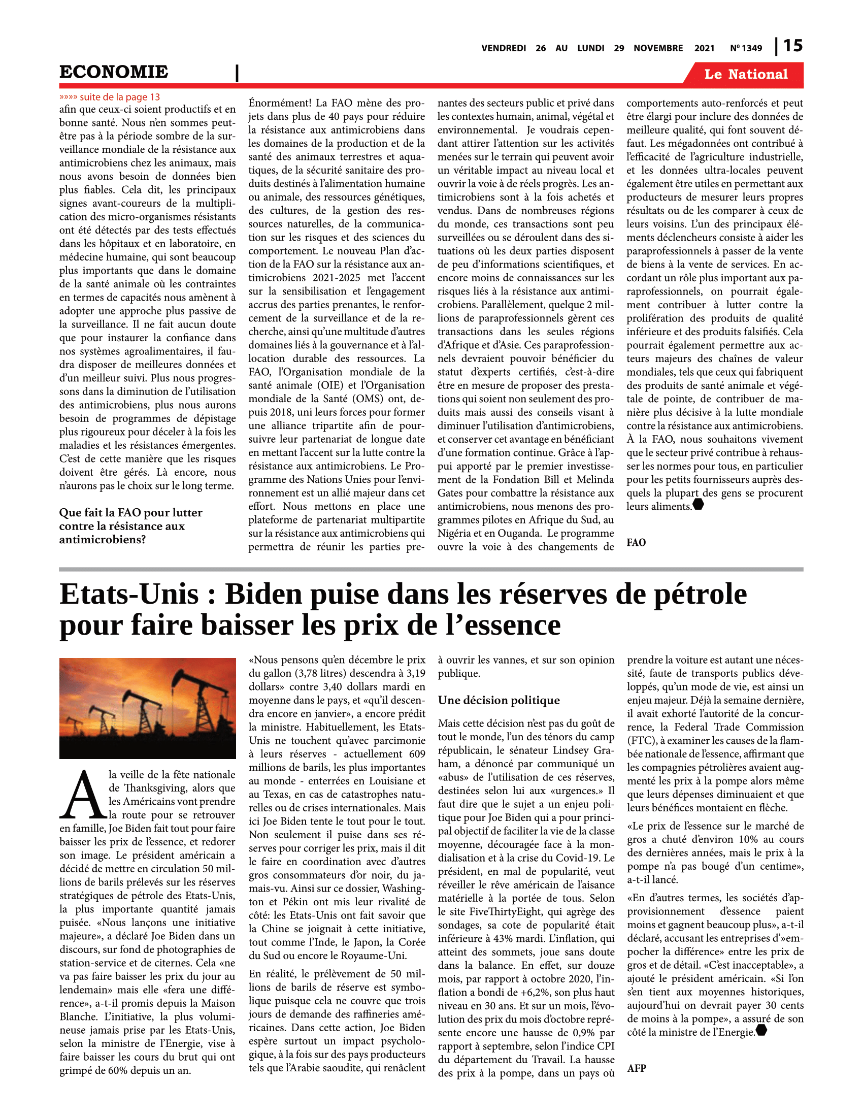 Page 15 de l'édition 1349