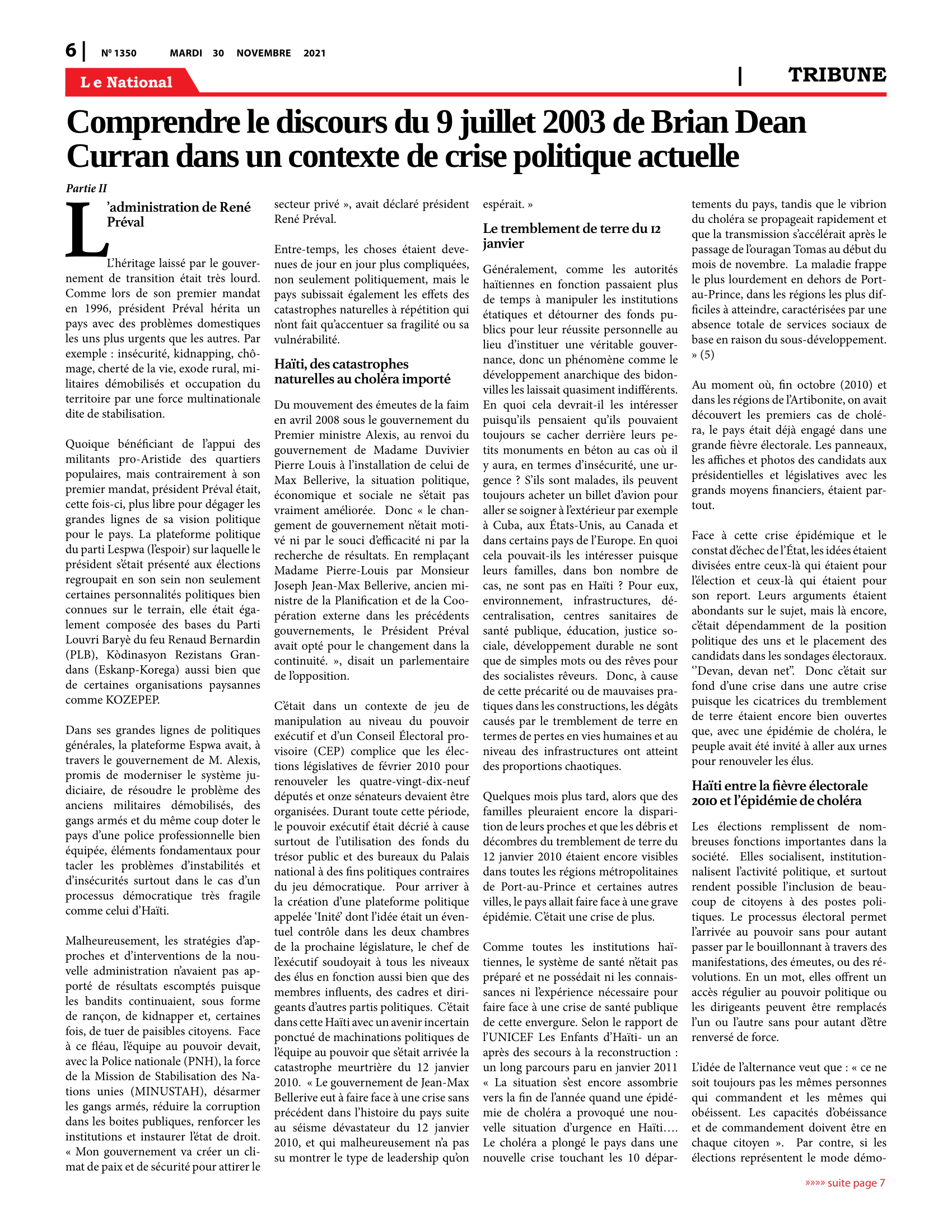 Page 6 de l'édition 1350