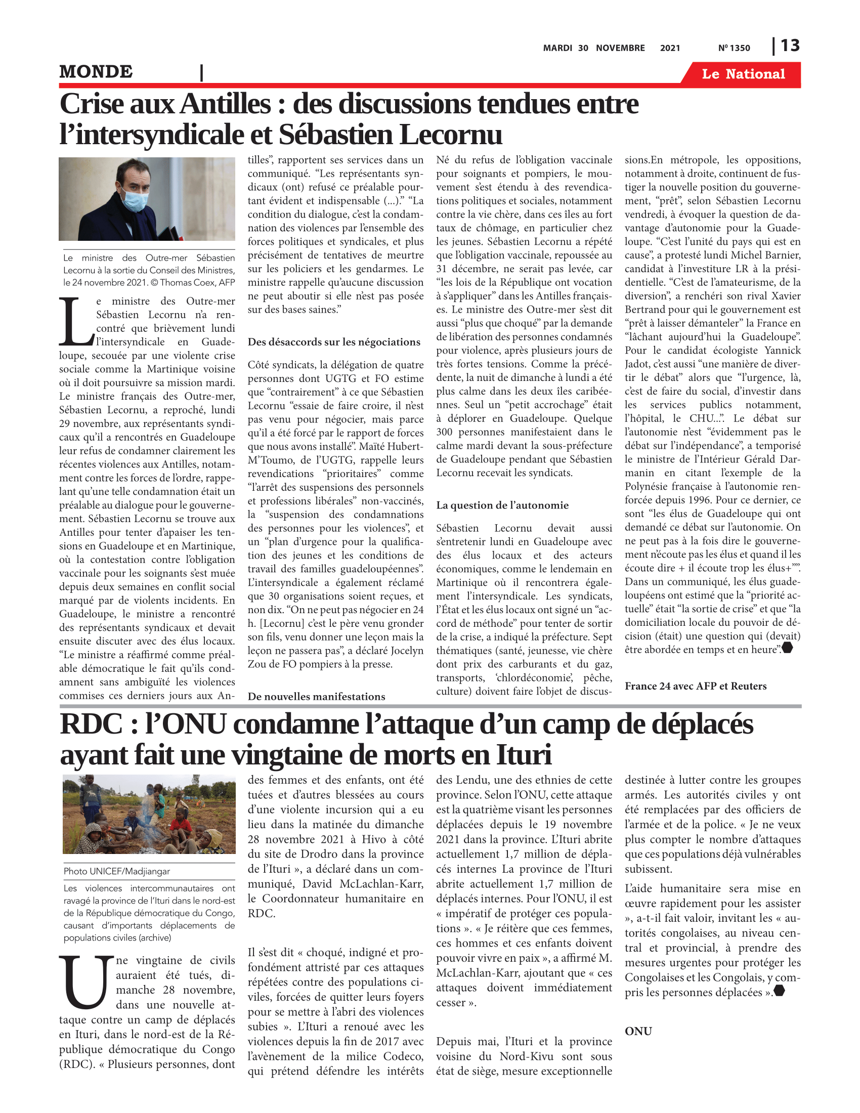 Page 13 de l'édition 1350