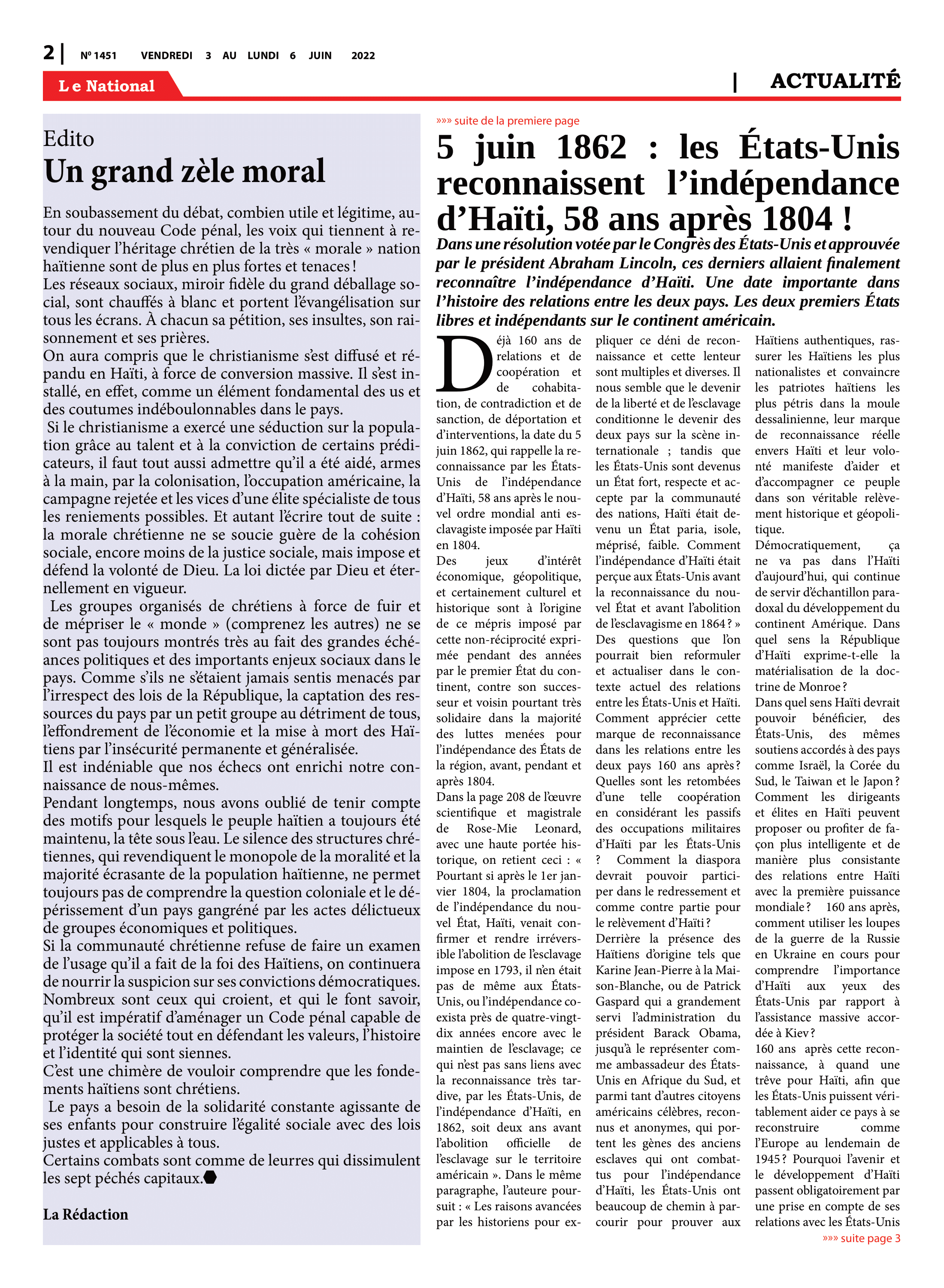 Page 3 de l'édition 1351