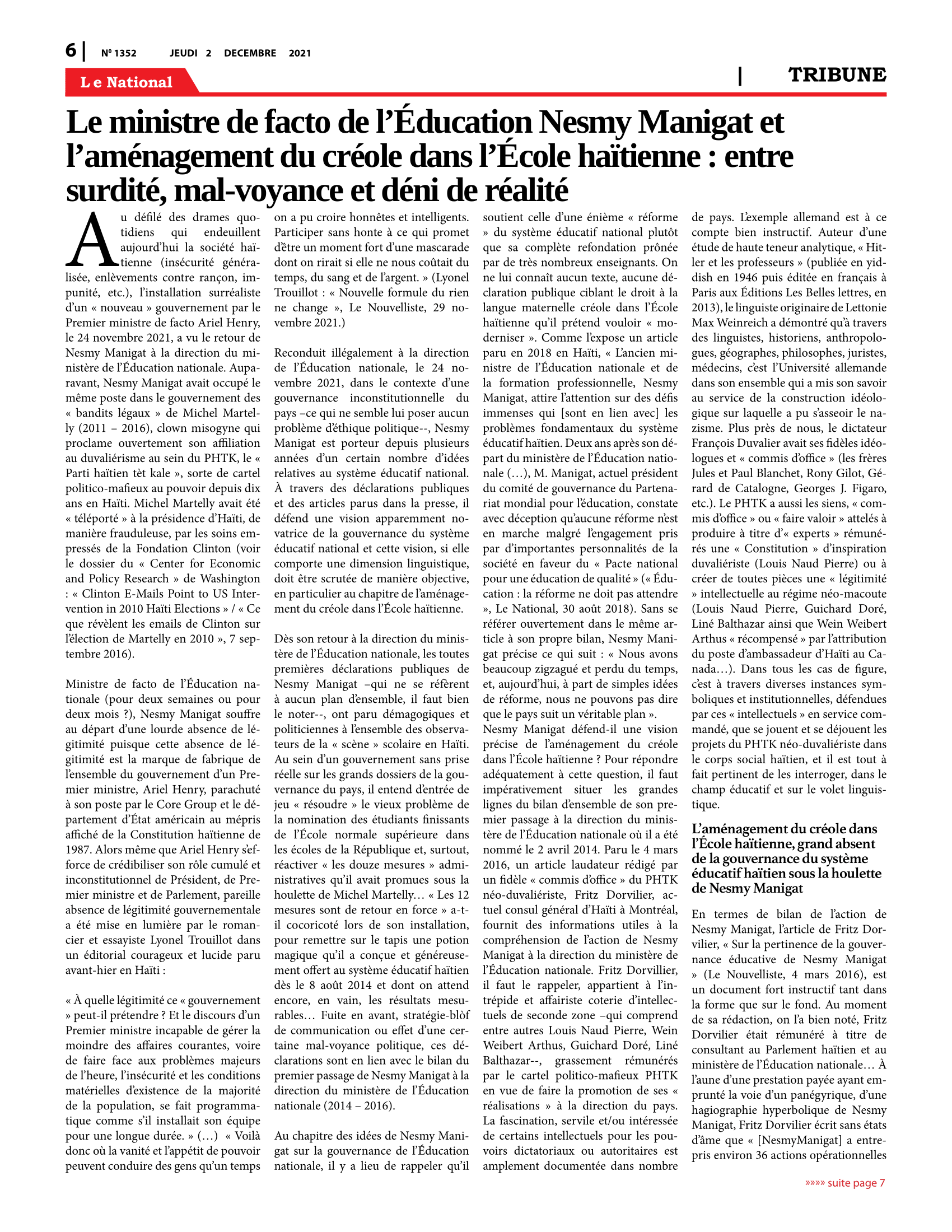 Page 6 de l'édition 1352