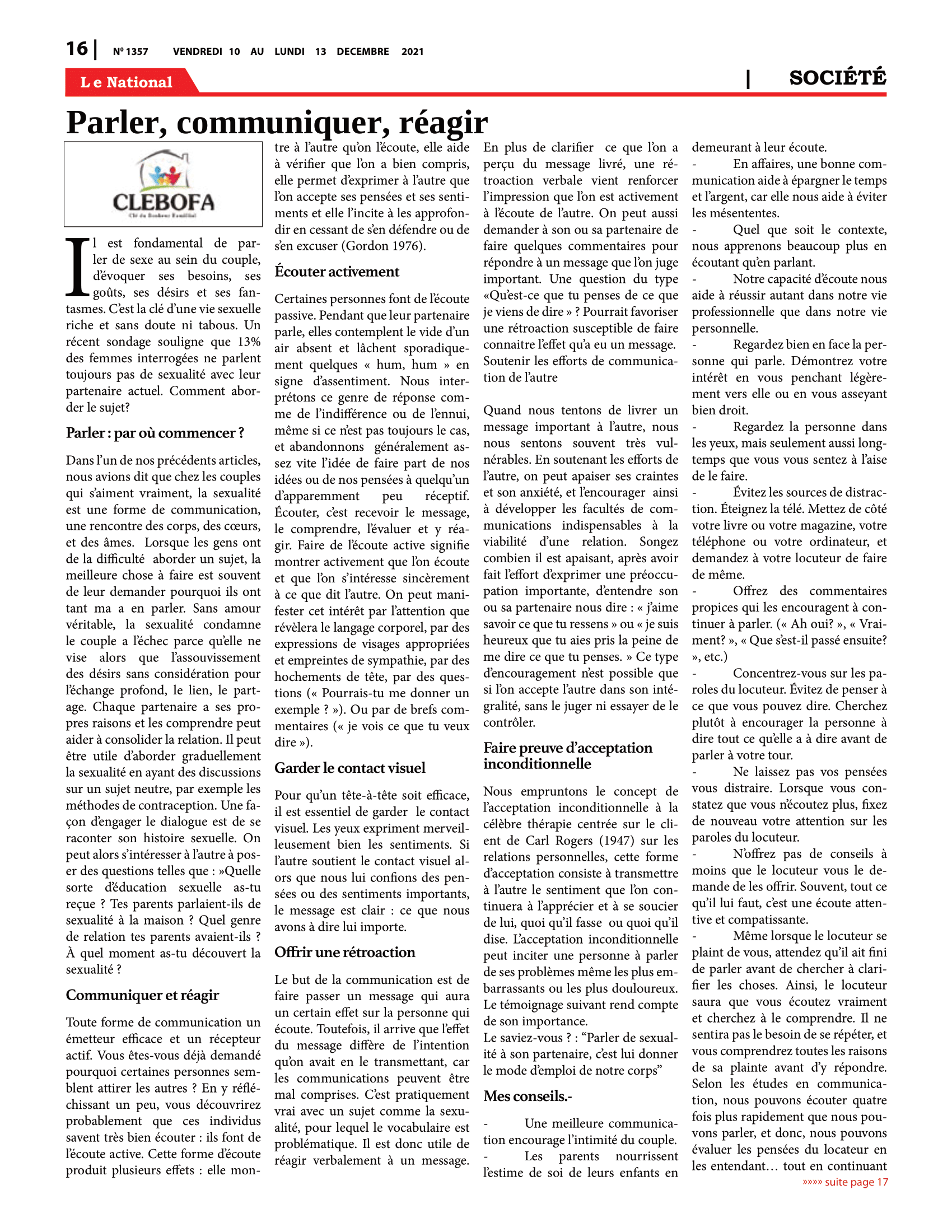 Page 16 de l'édition 1357
