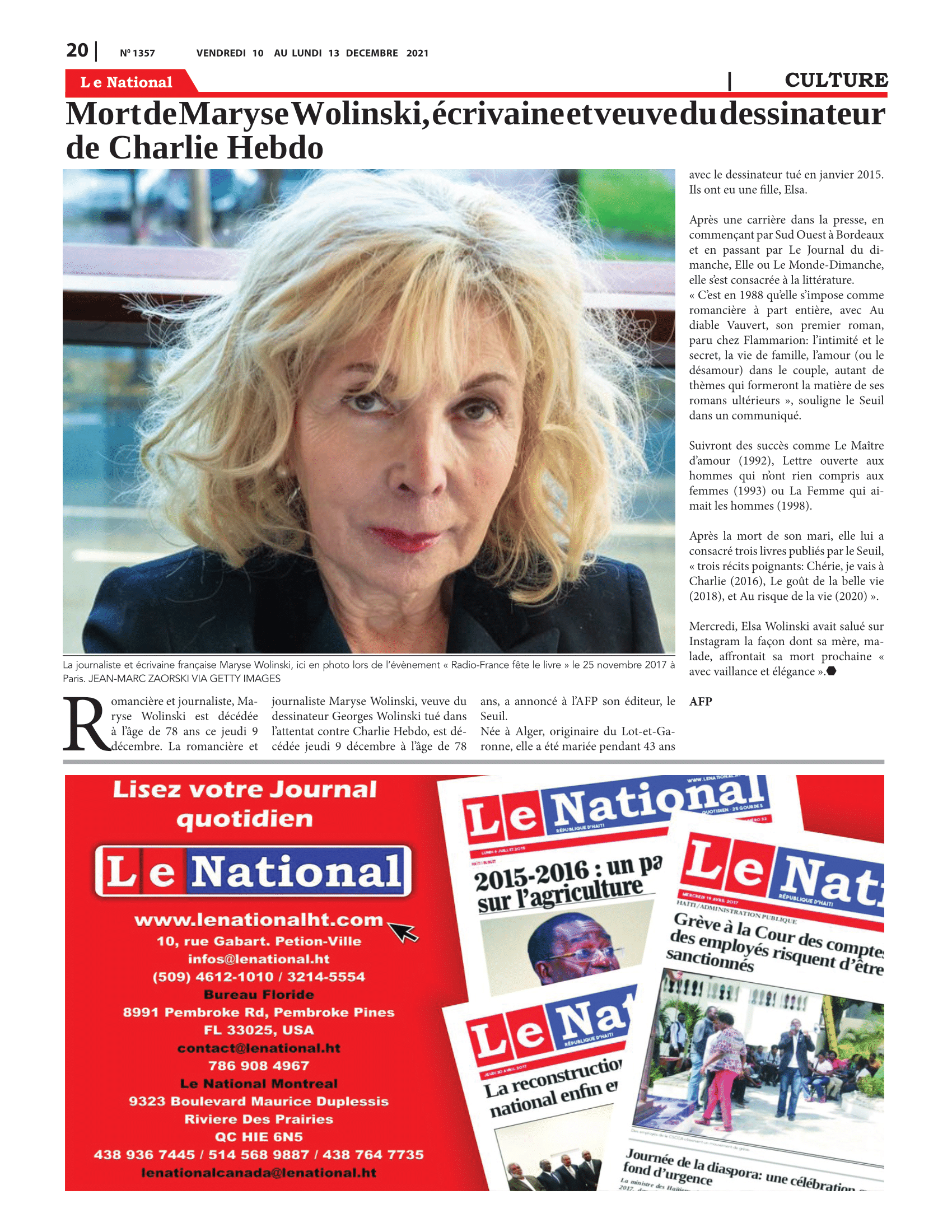 Page 20 de l'édition 1357