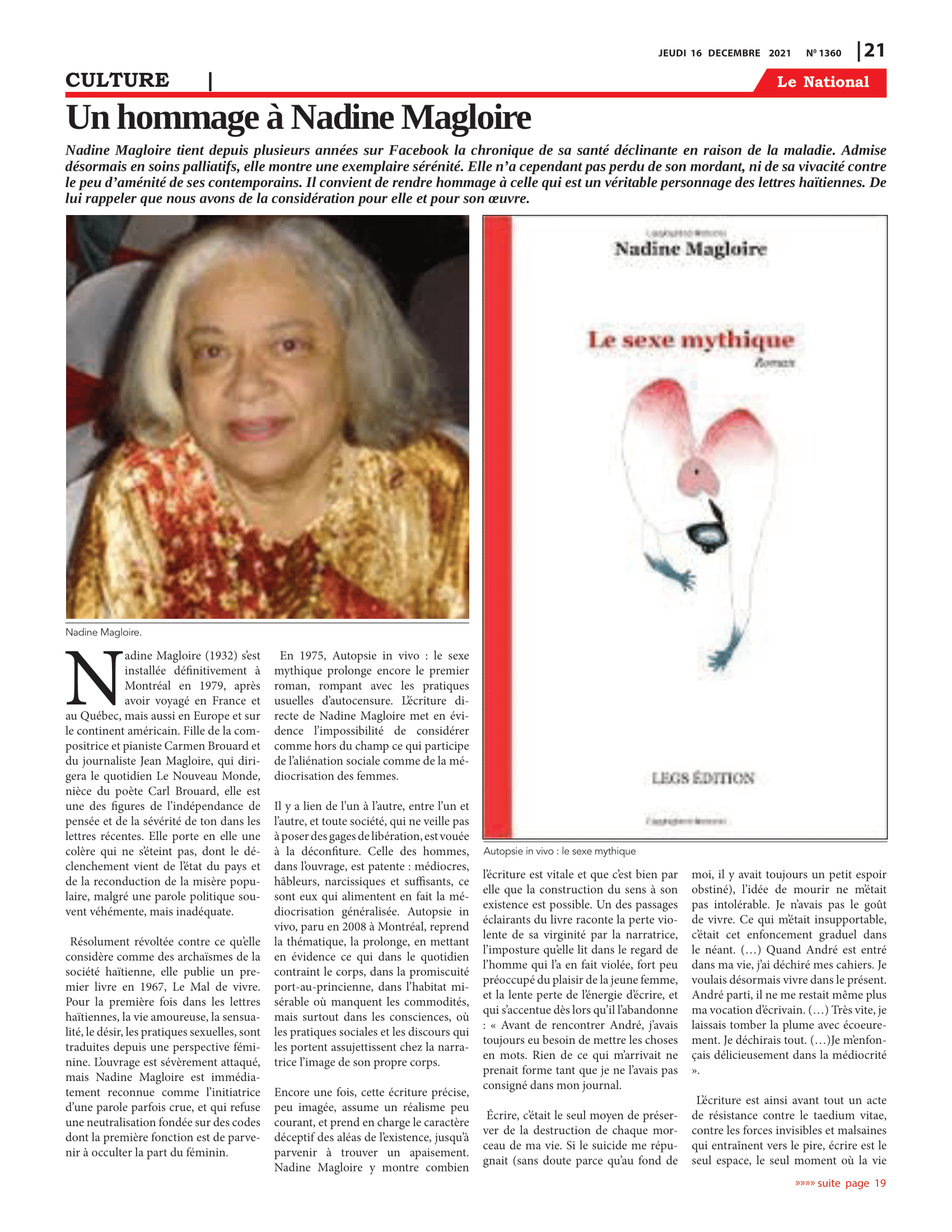 Page 21 de l'édition 1360