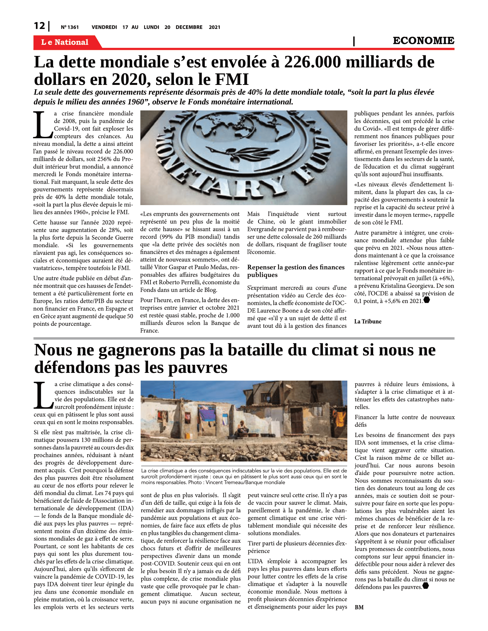 Page 12 de l'édition 1361