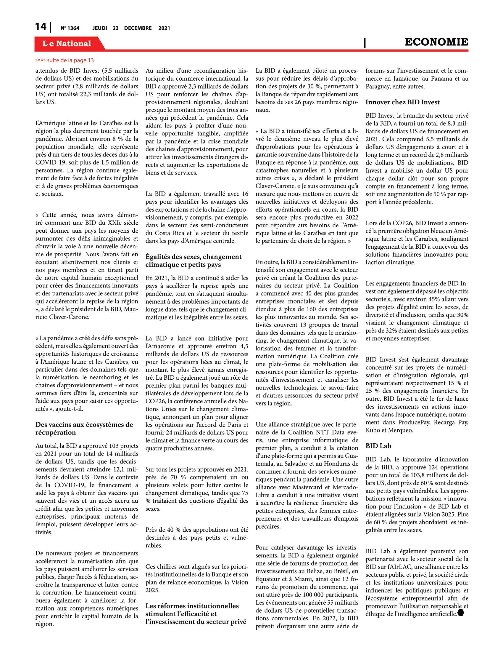 Page 14 de l'édition 1364