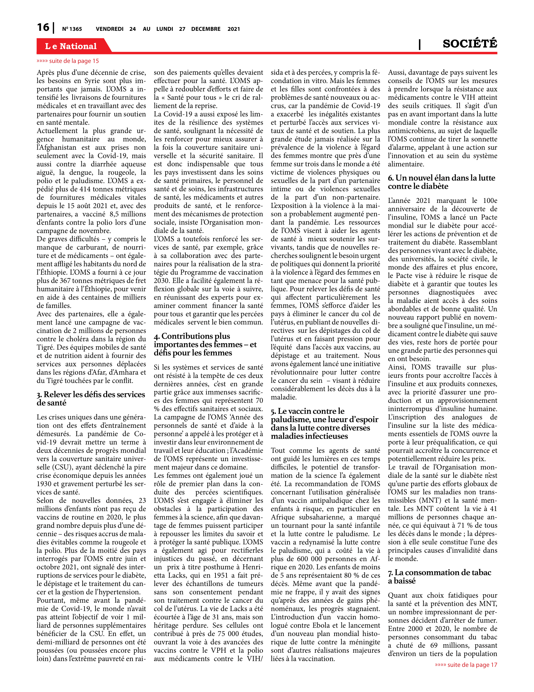 Page 16 de l'édition 1365