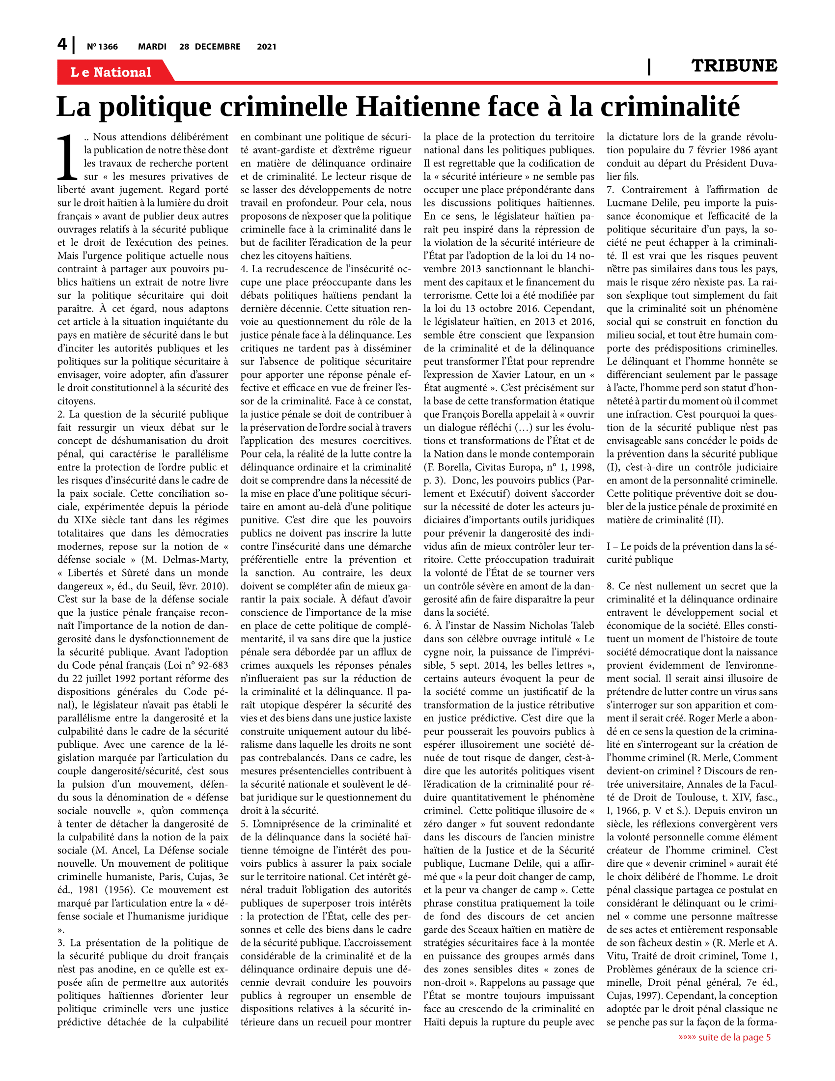 Page 4 de l'édition 1366