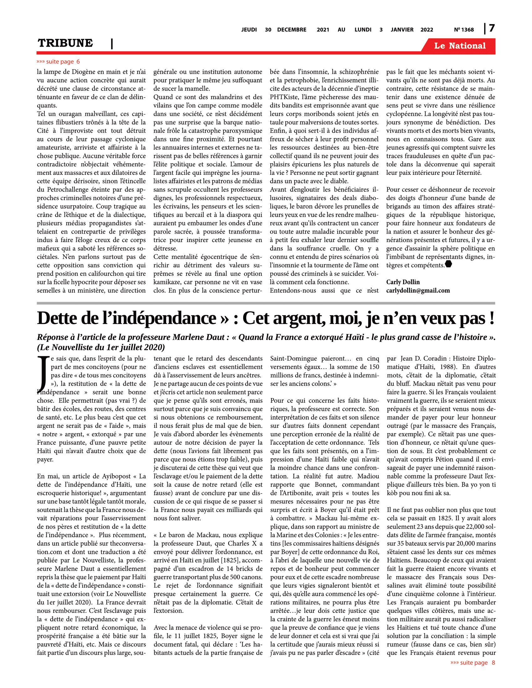 Page 7 de l'édition 1368