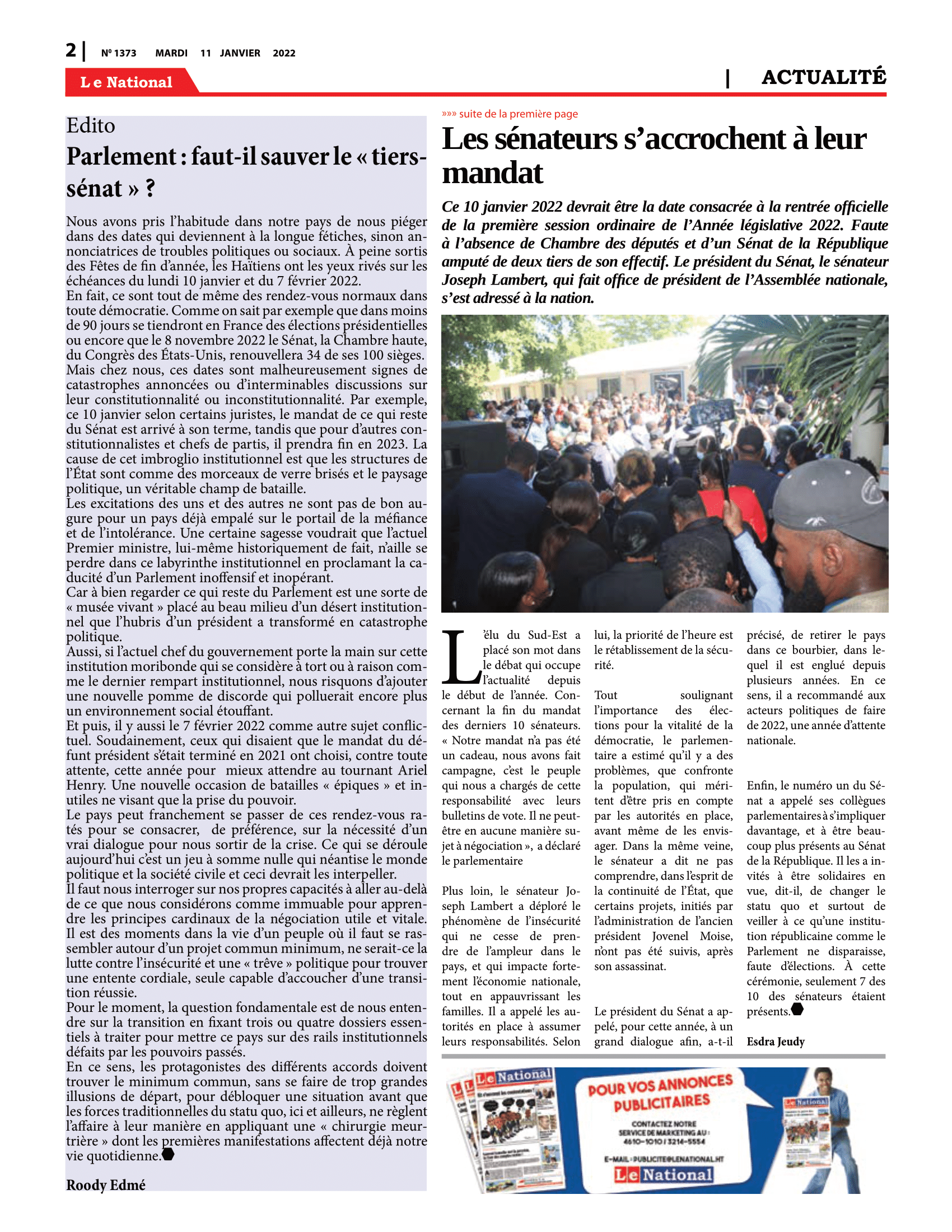 Page 2 de l'édition 1373