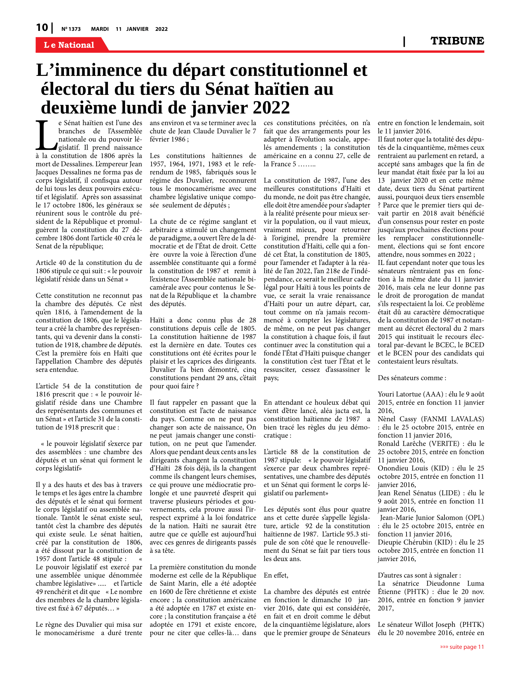 Page 10 de l'édition 1373