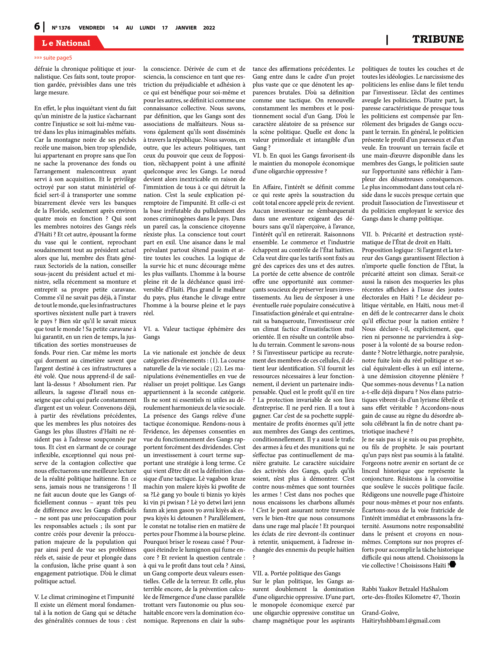 Page 6 de l'édition 1376