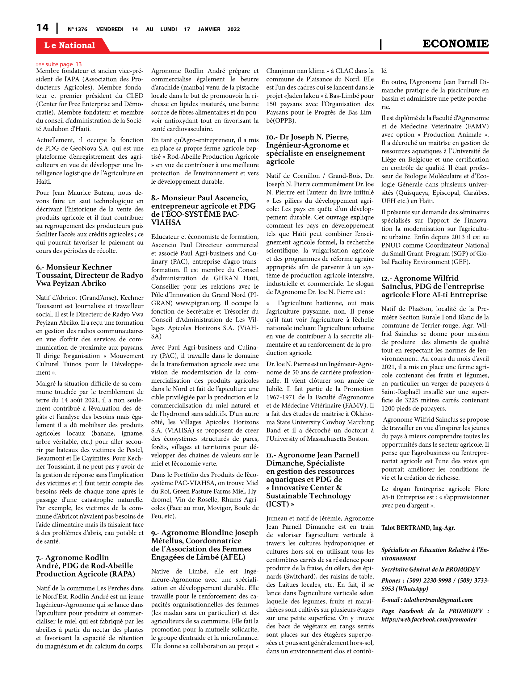 Page 14 de l'édition 1376