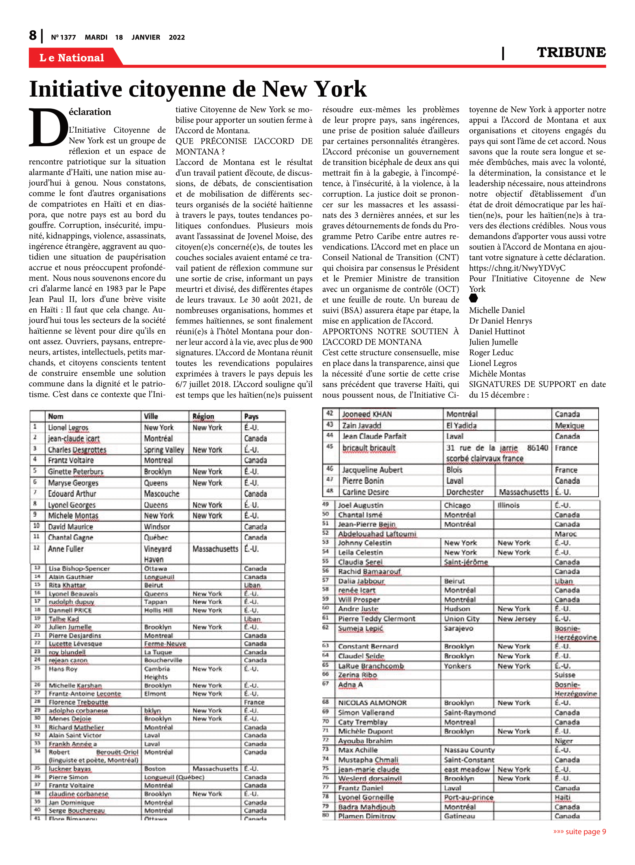 Page 8 de l'édition 1377