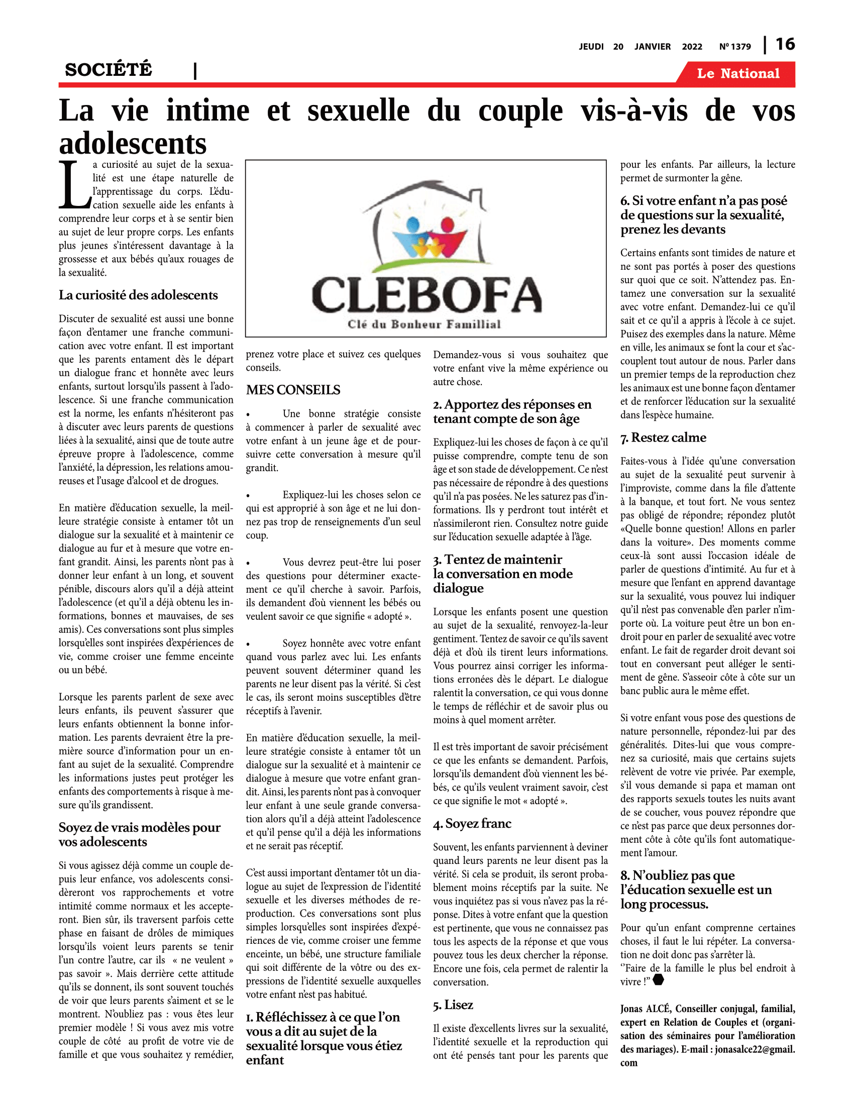 Page 16 de l'édition 1379
