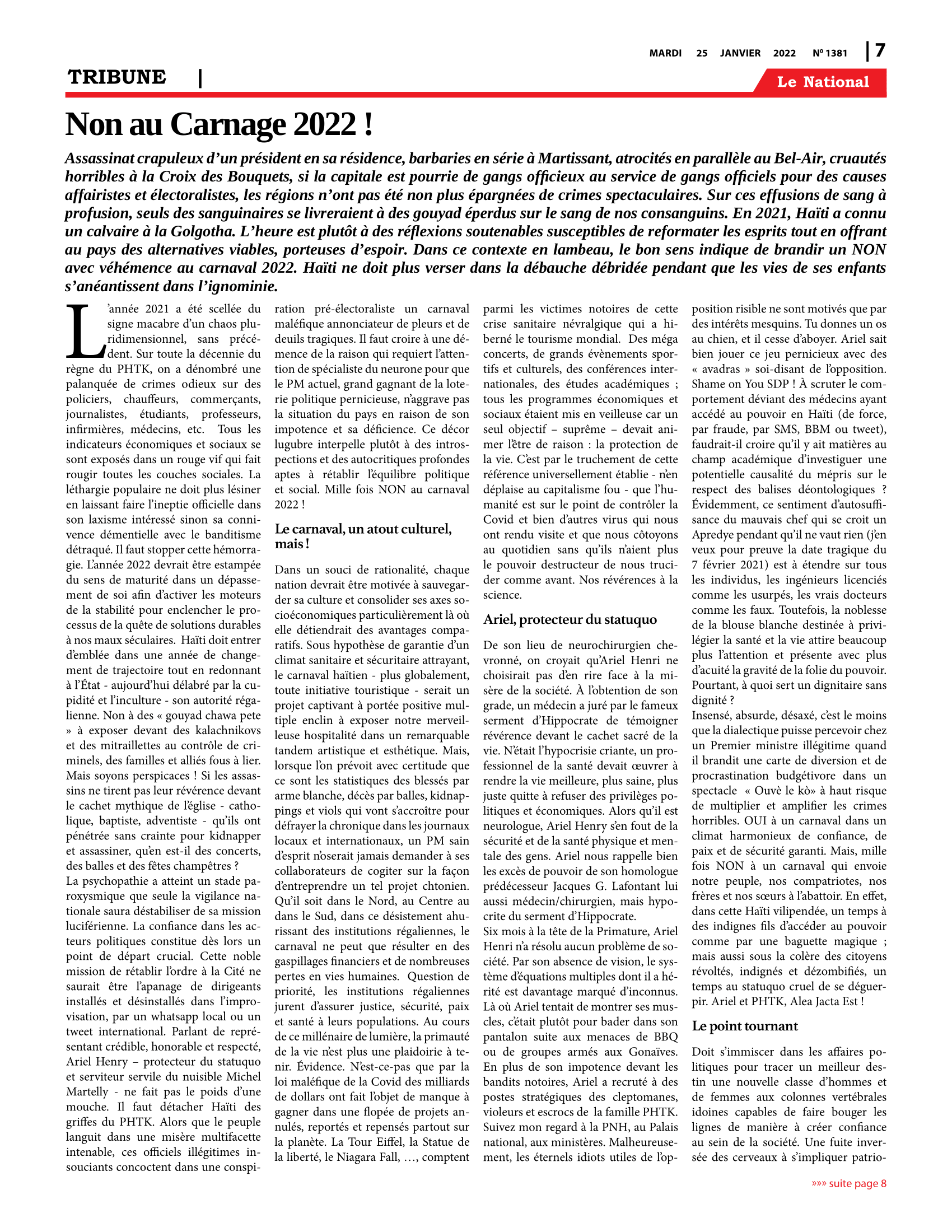 Page 7 de l'édition 1381