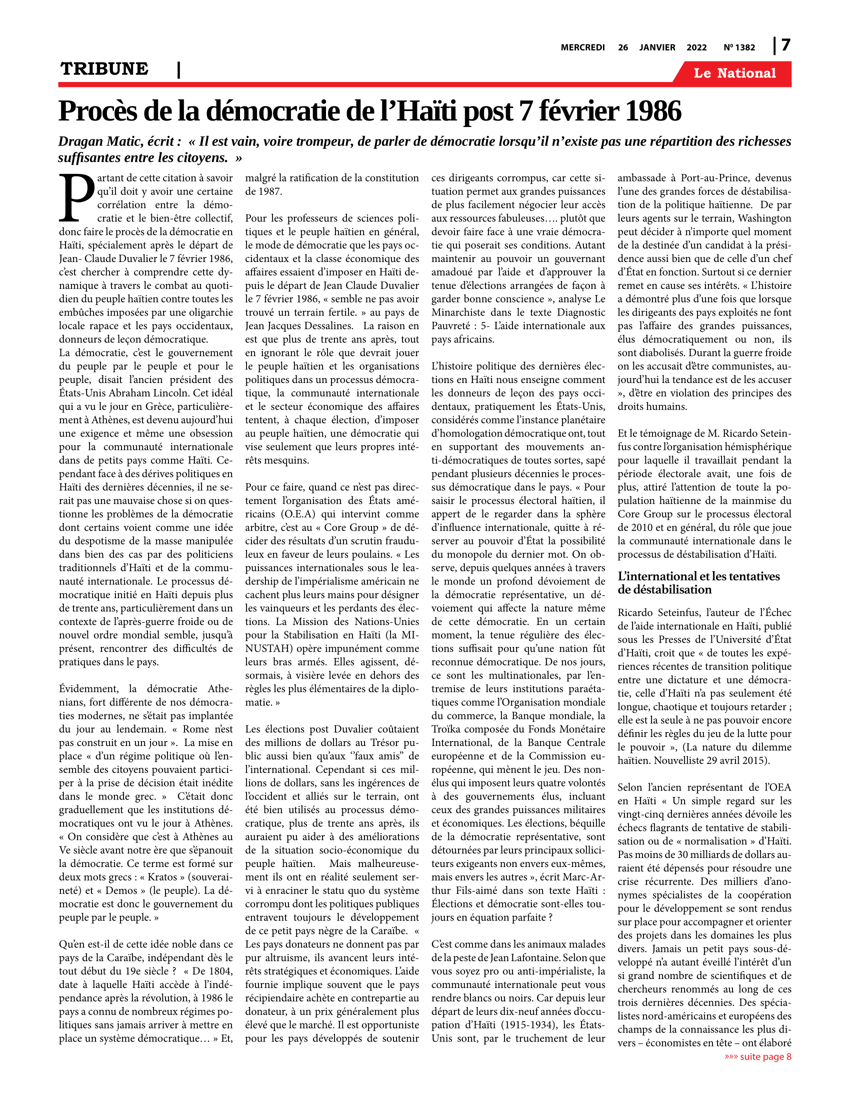 Page 7 de l'édition 1382