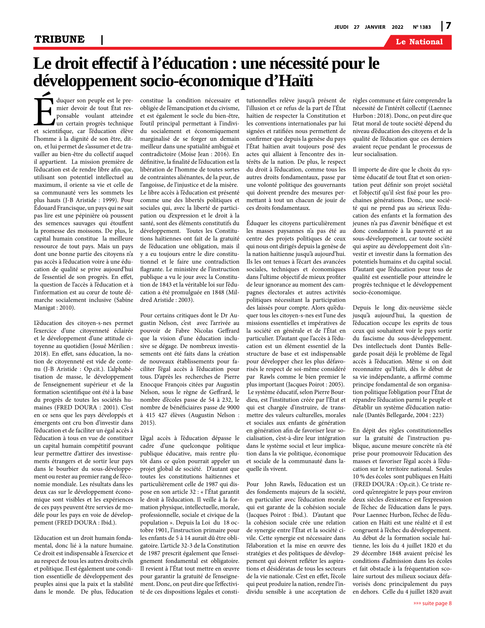 Page 7 de l'édition 1383