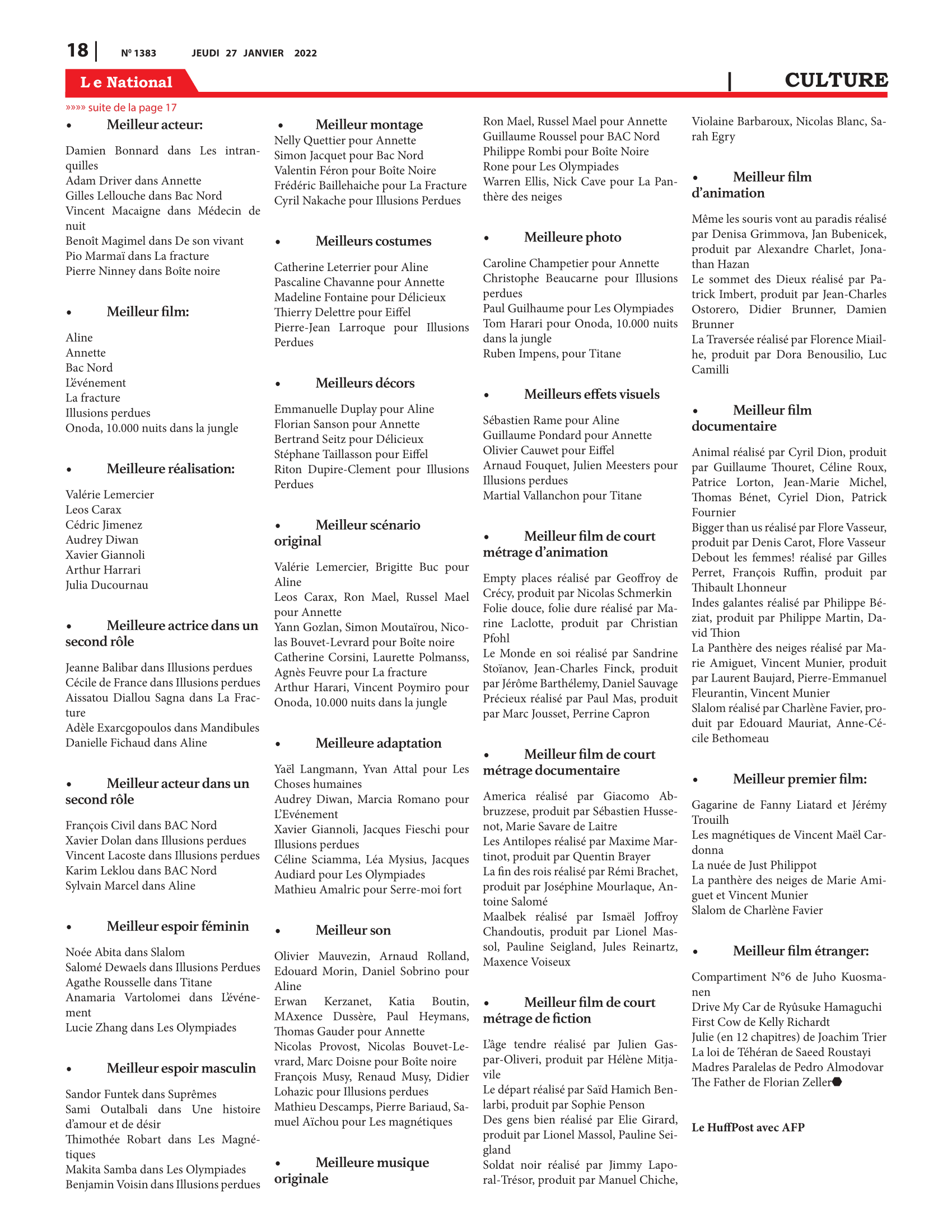 Page 18 de l'édition 1383