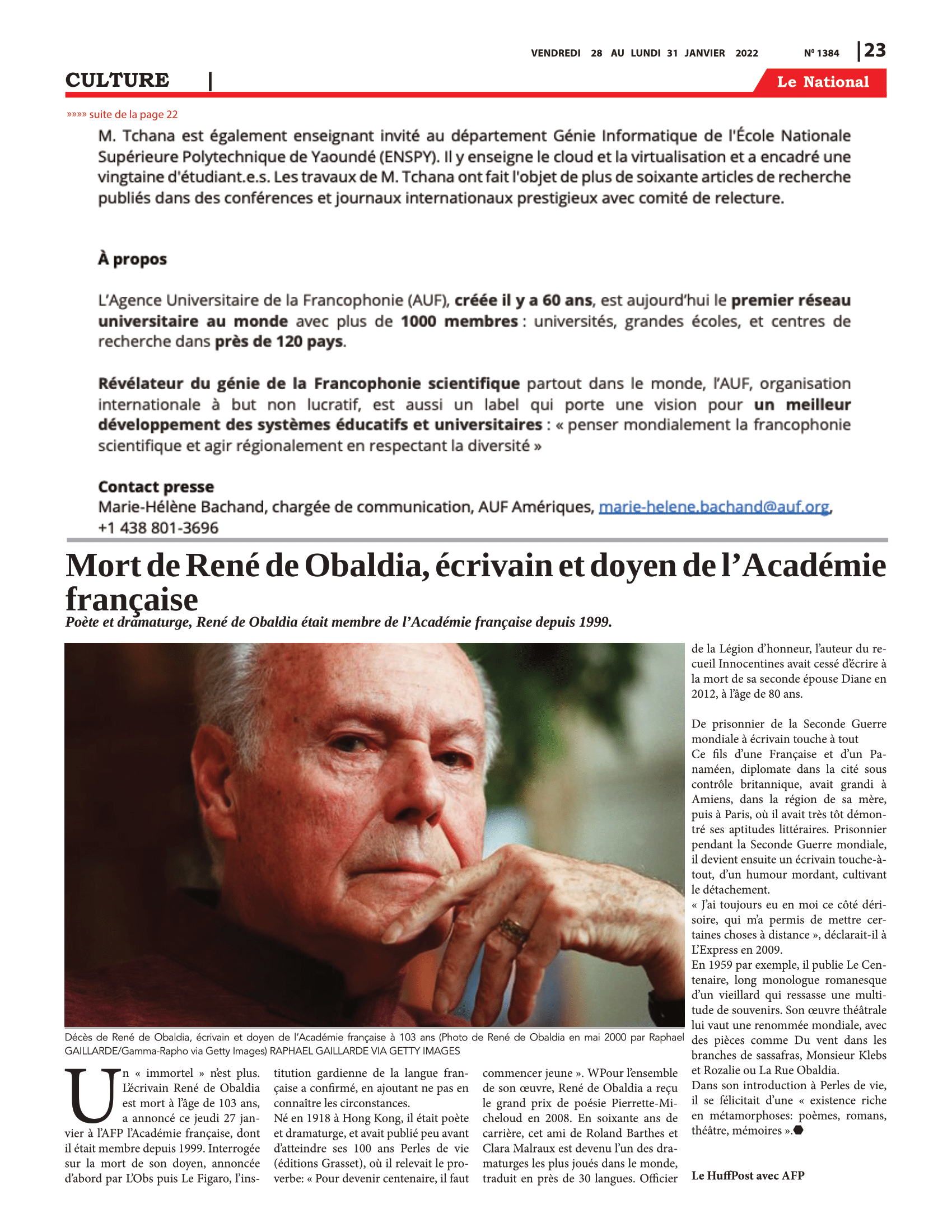 Page 23 de l'édition 1384
