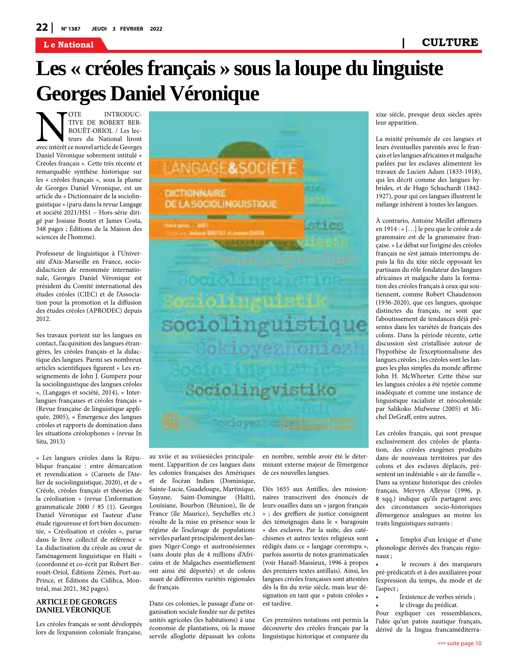 Page 22 de l'édition 1387