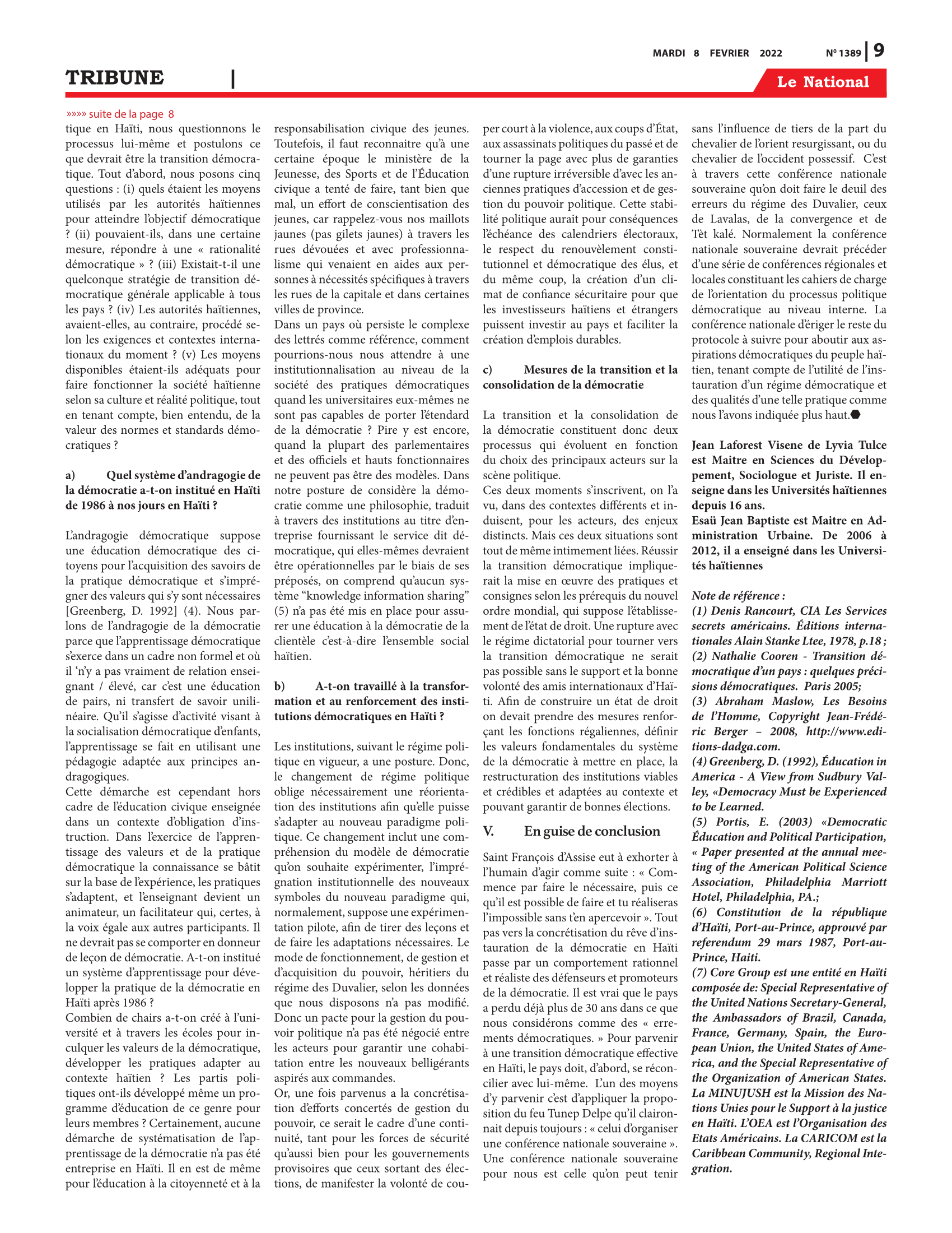 Page 9 de l'édition 1389