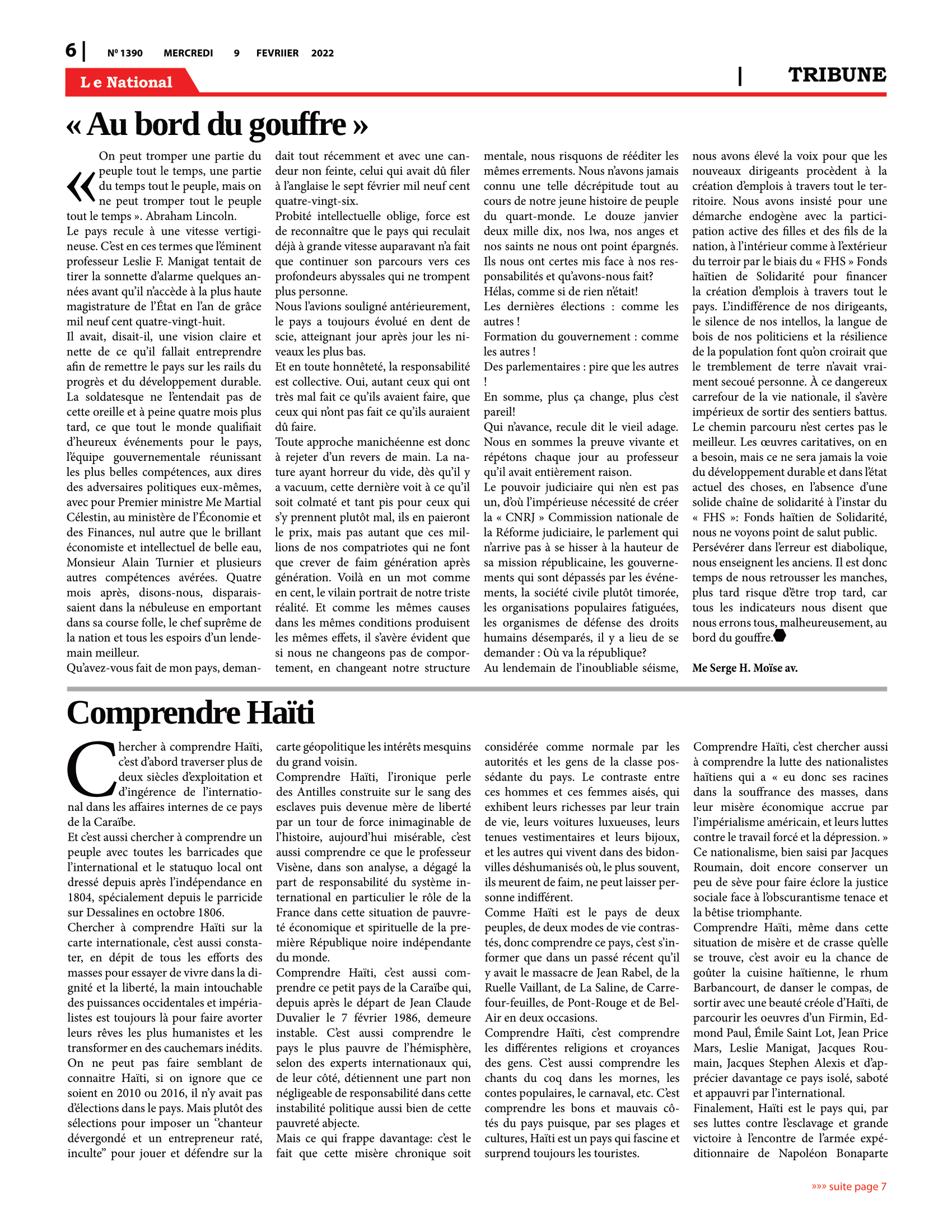 Page 6 de l'édition 1390