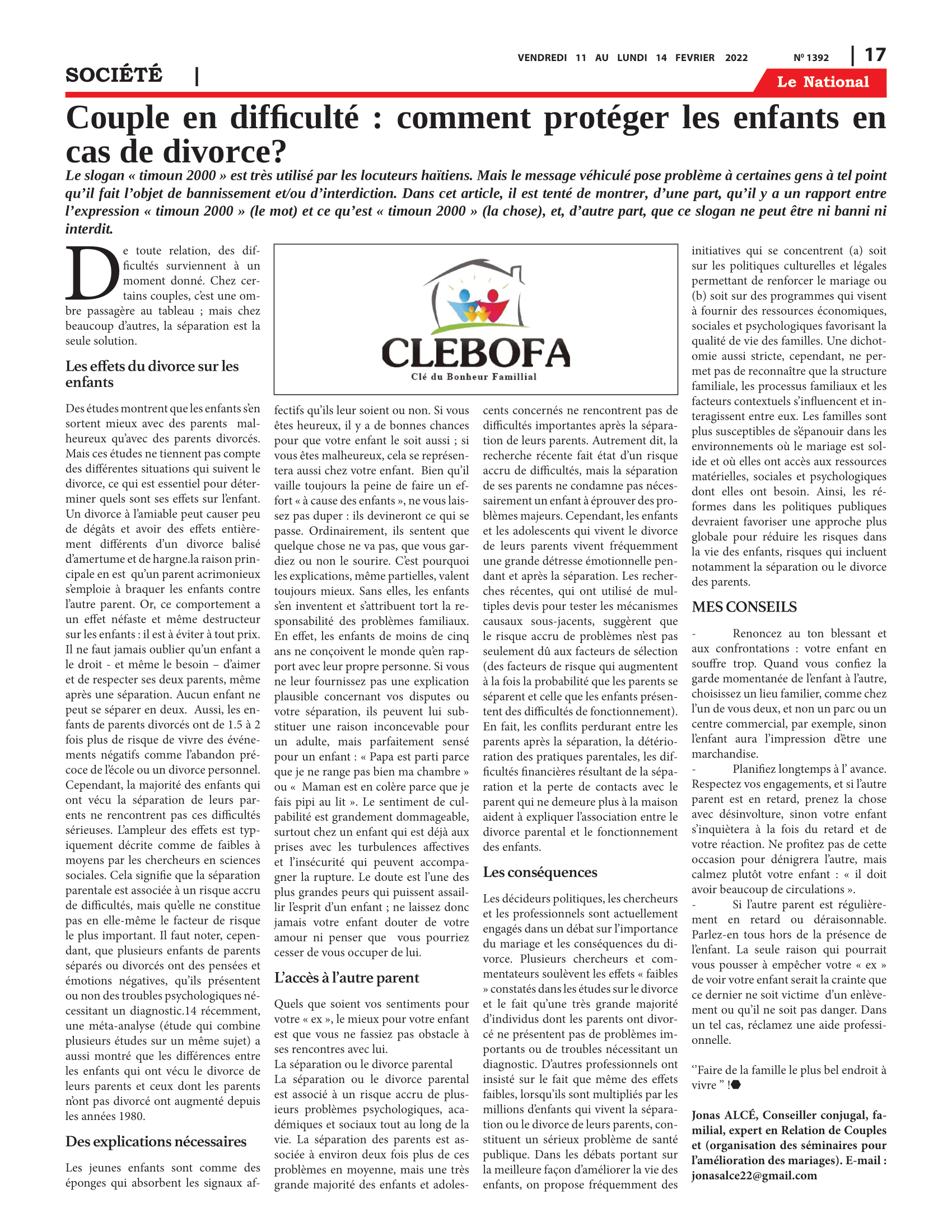 Page 17 de l'édition 1392