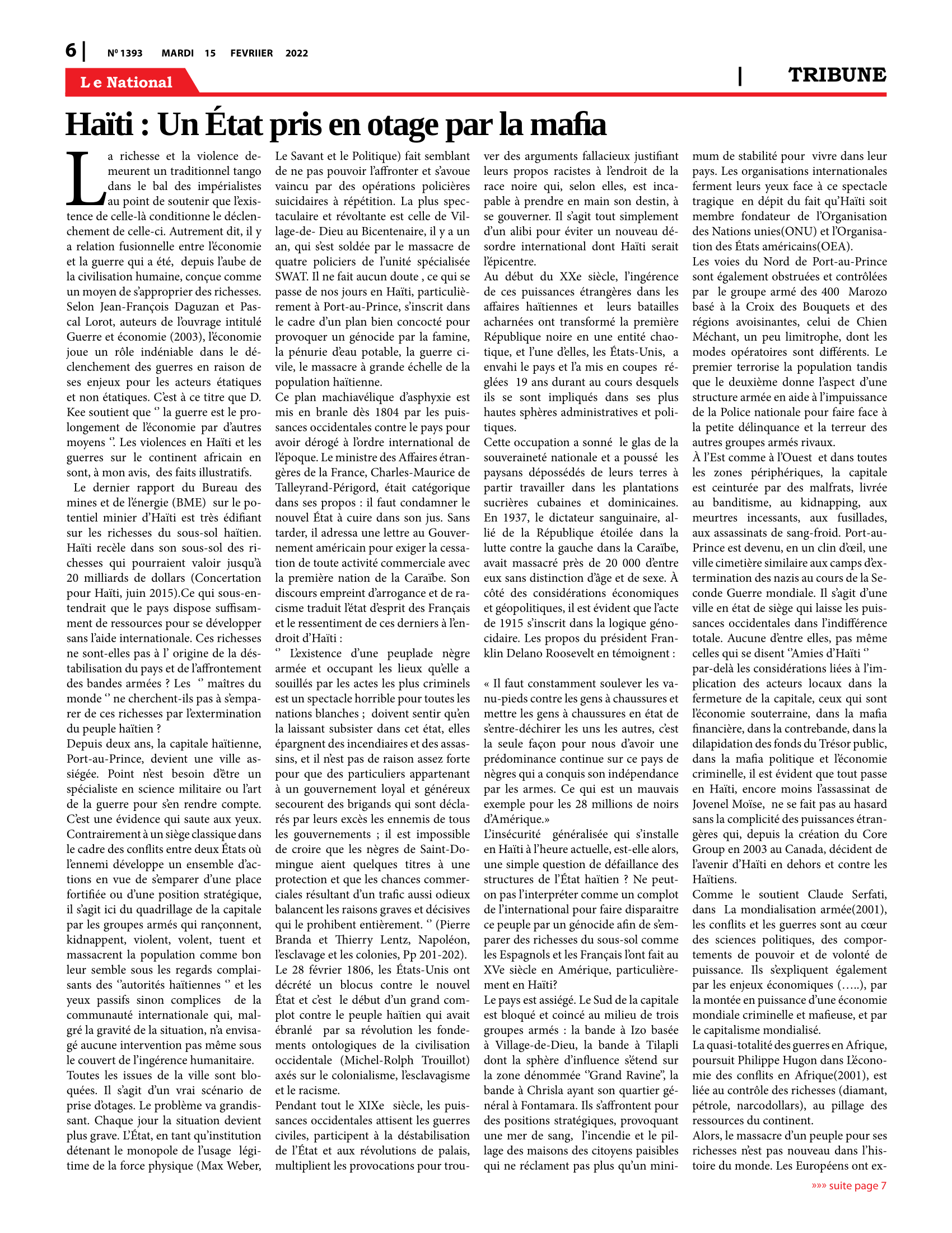 Page 6 de l'édition 1393