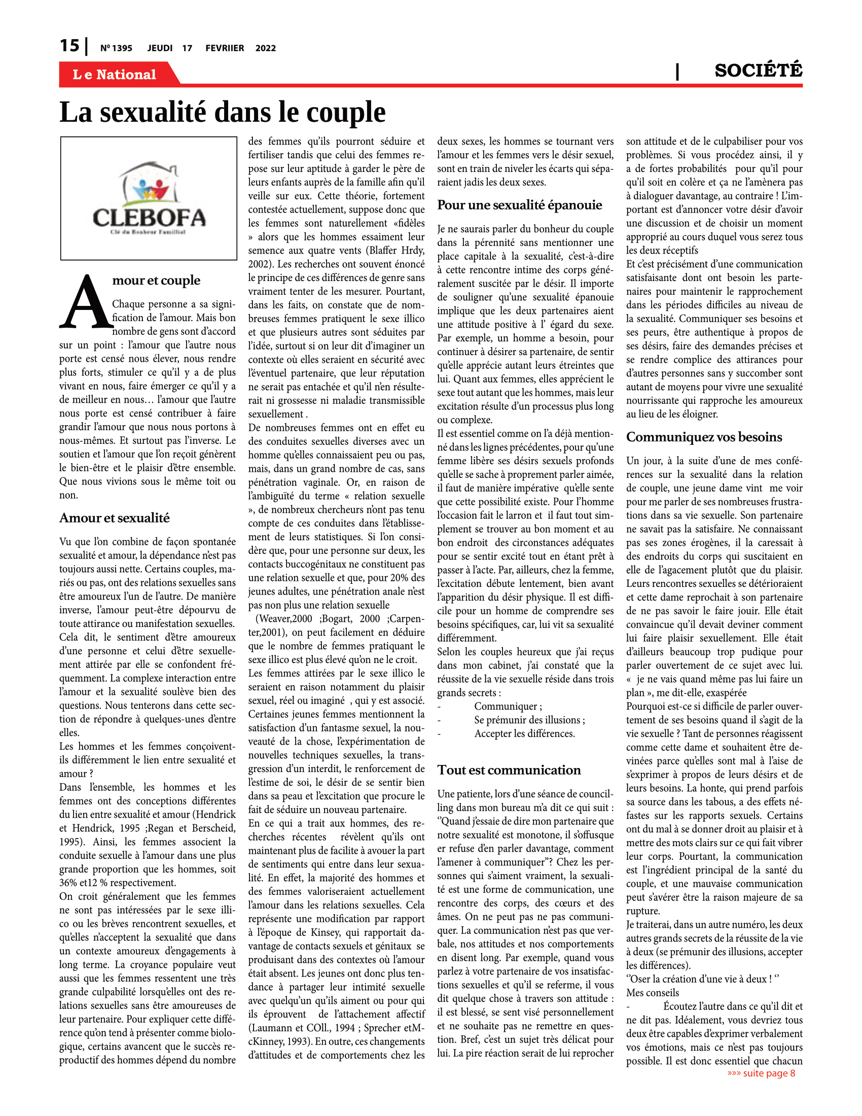 Page 15 de l'édition 1395