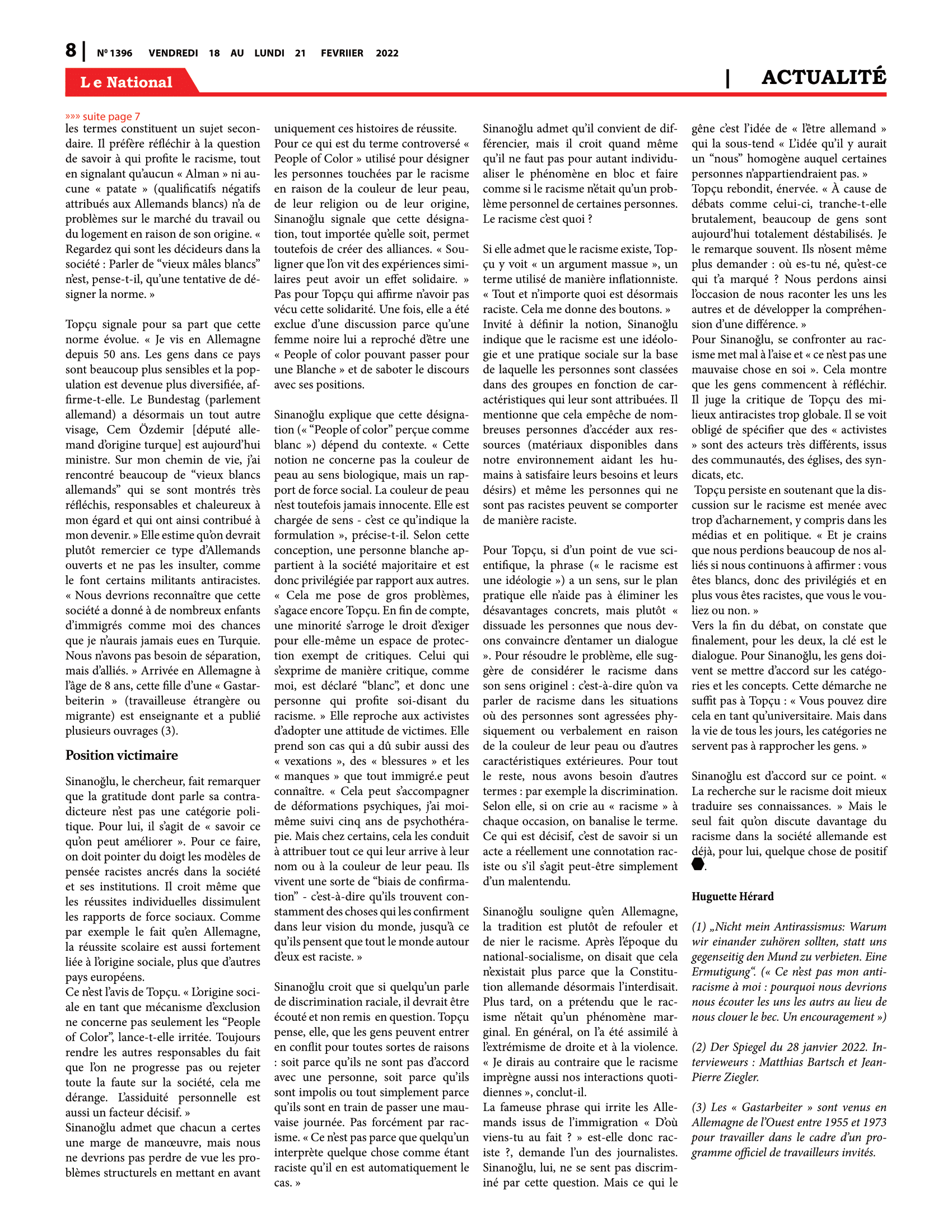 Page 8 de l'édition 1396