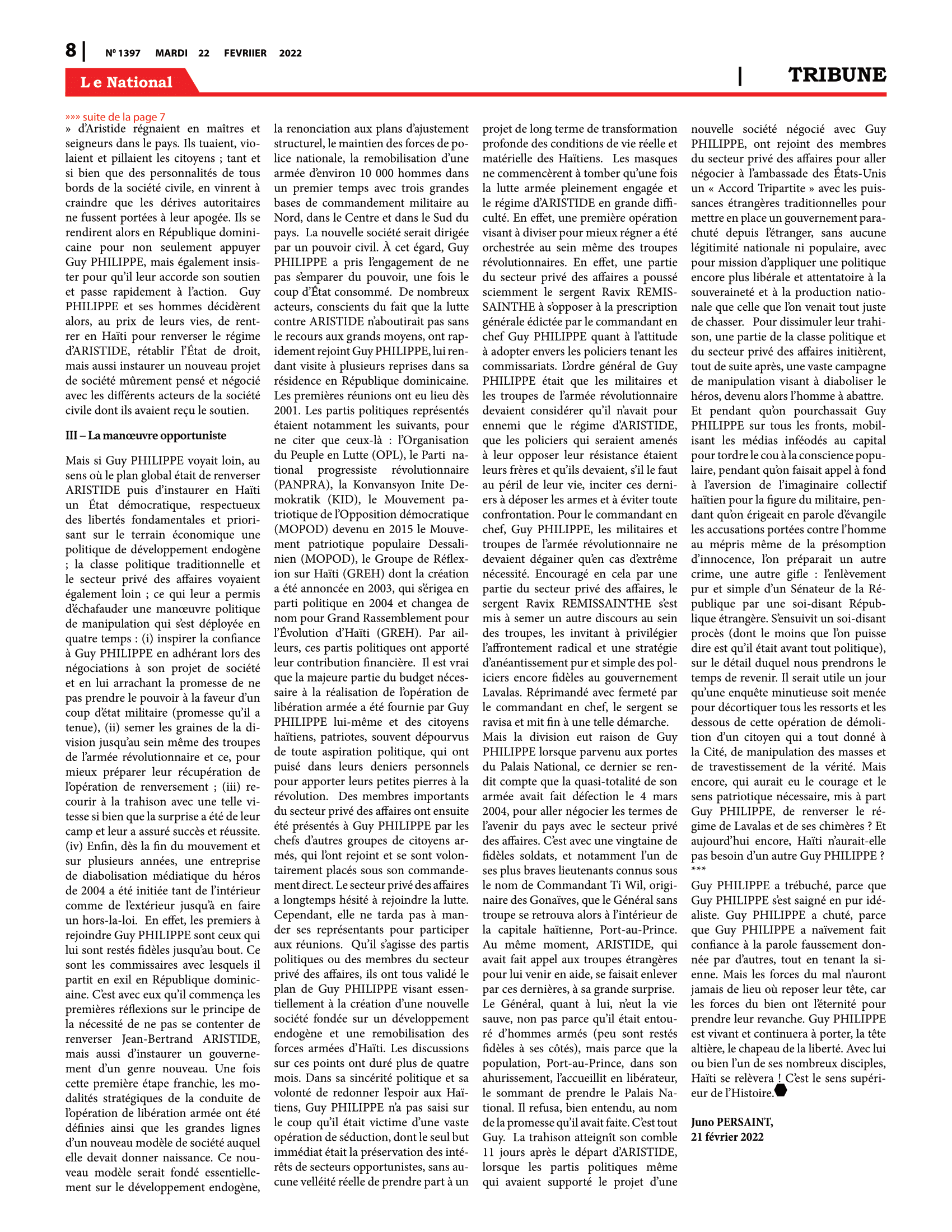 Page 8 de l'édition 1398