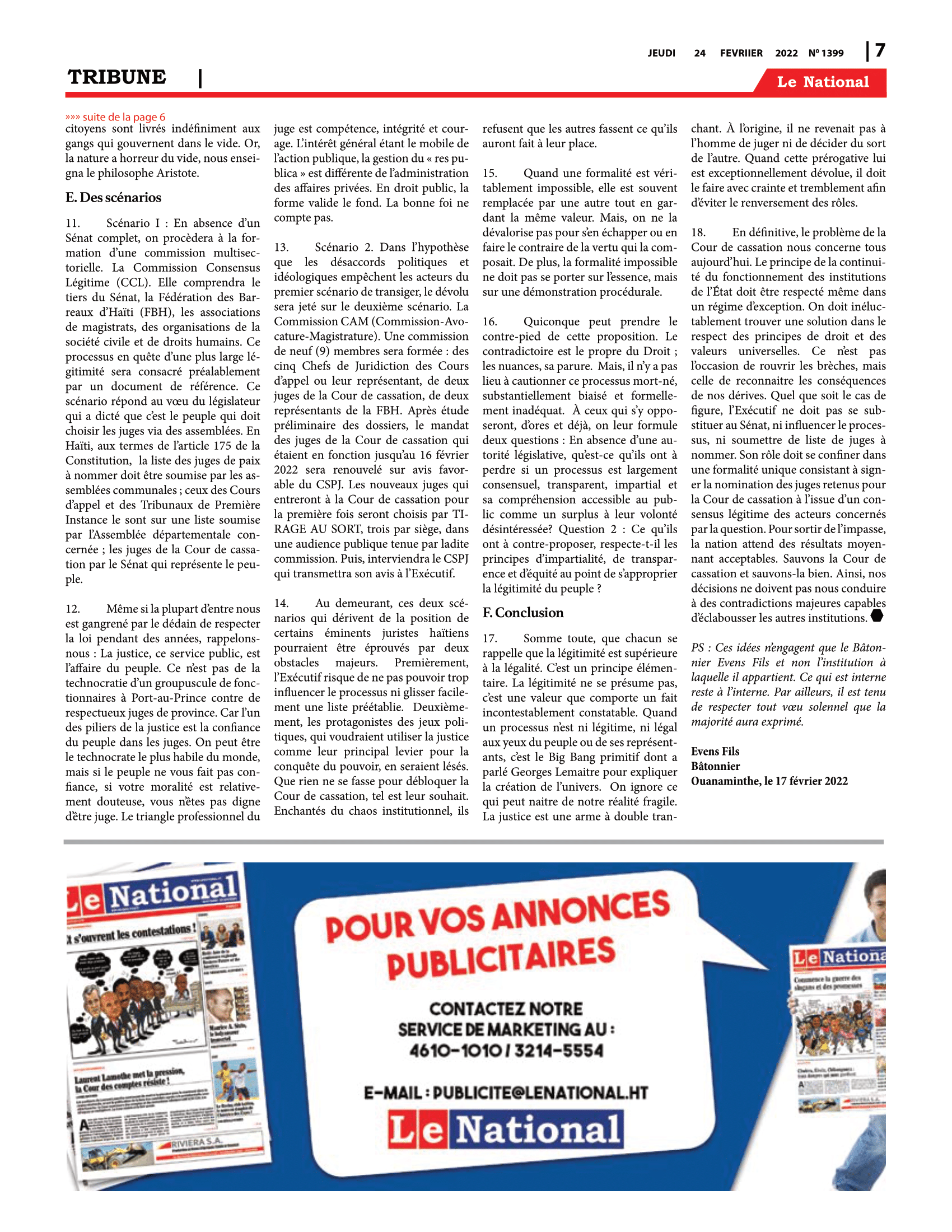 Page 7 de l'édition 1399