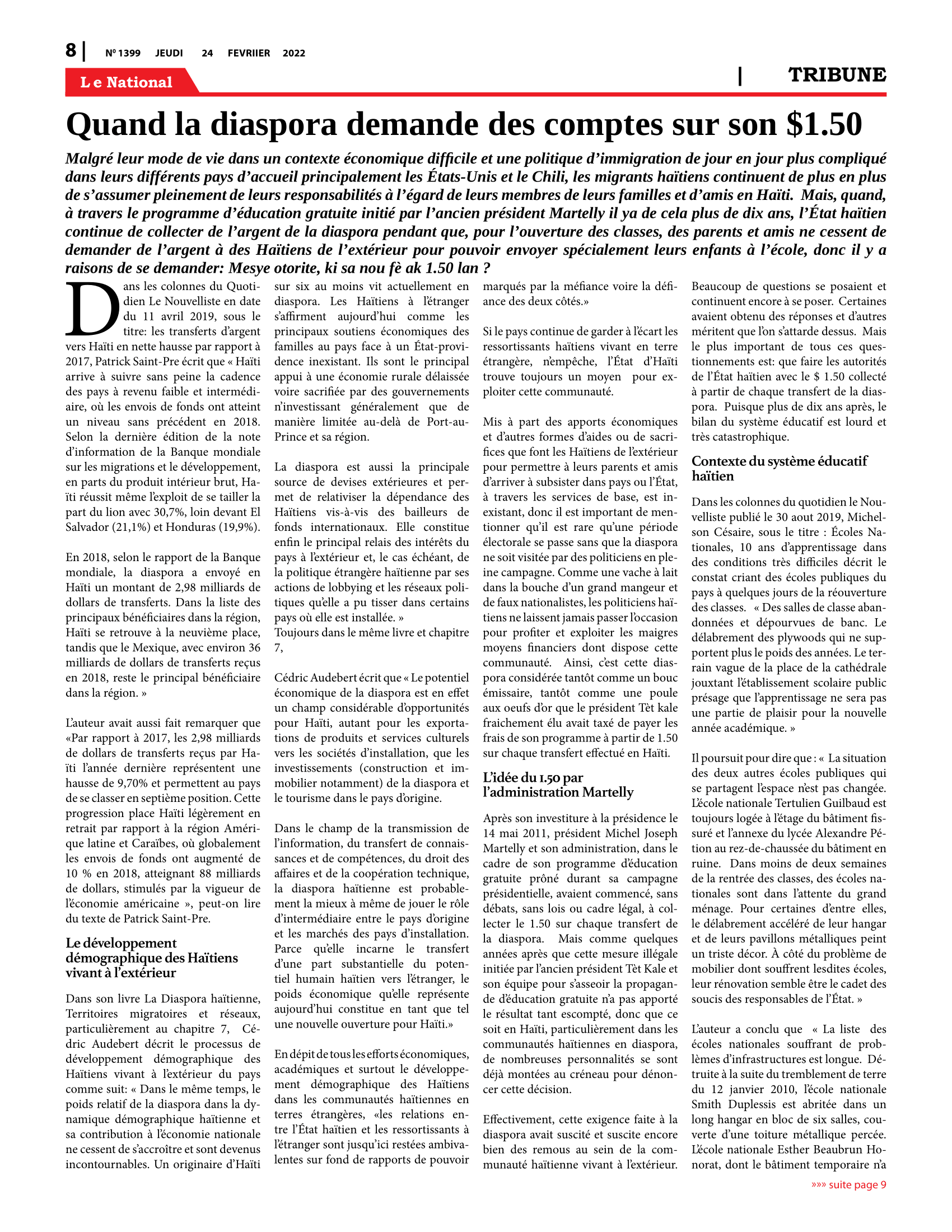 Page 8 de l'édition 1399