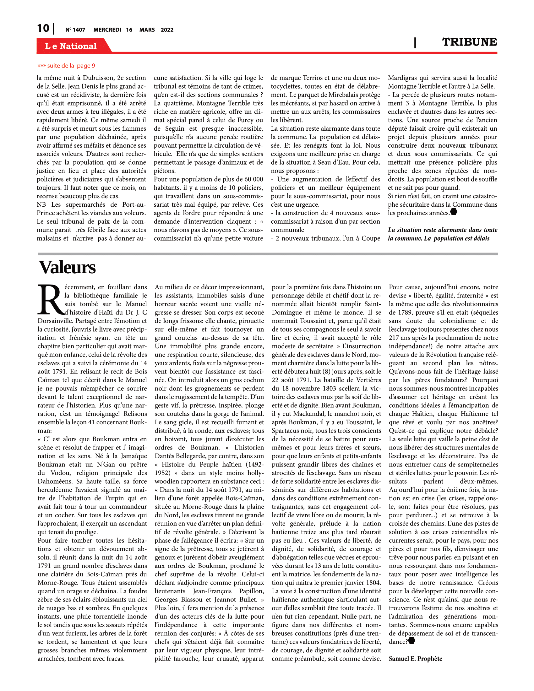 Page 10 de l'édition 1407