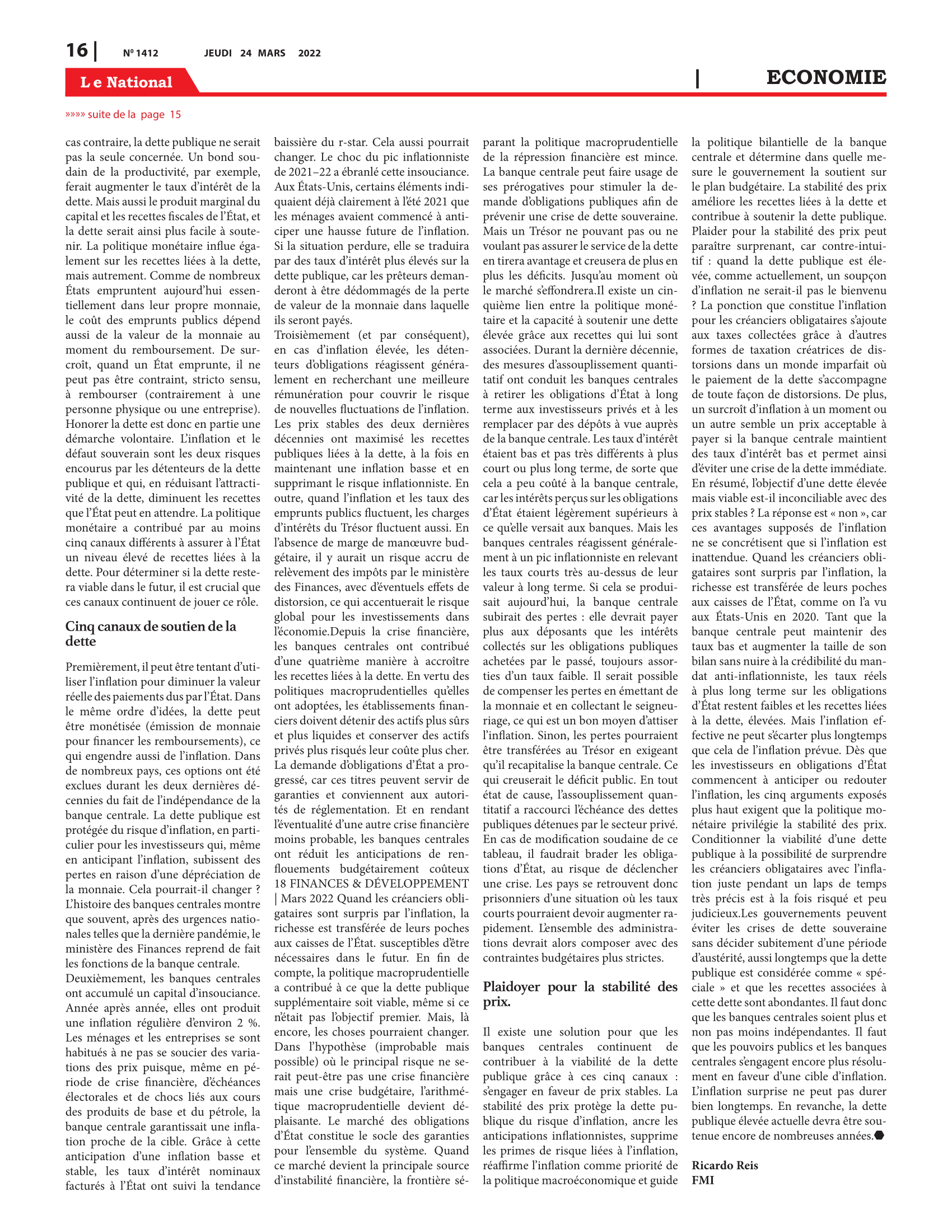 Page 16 de l'édition 1412