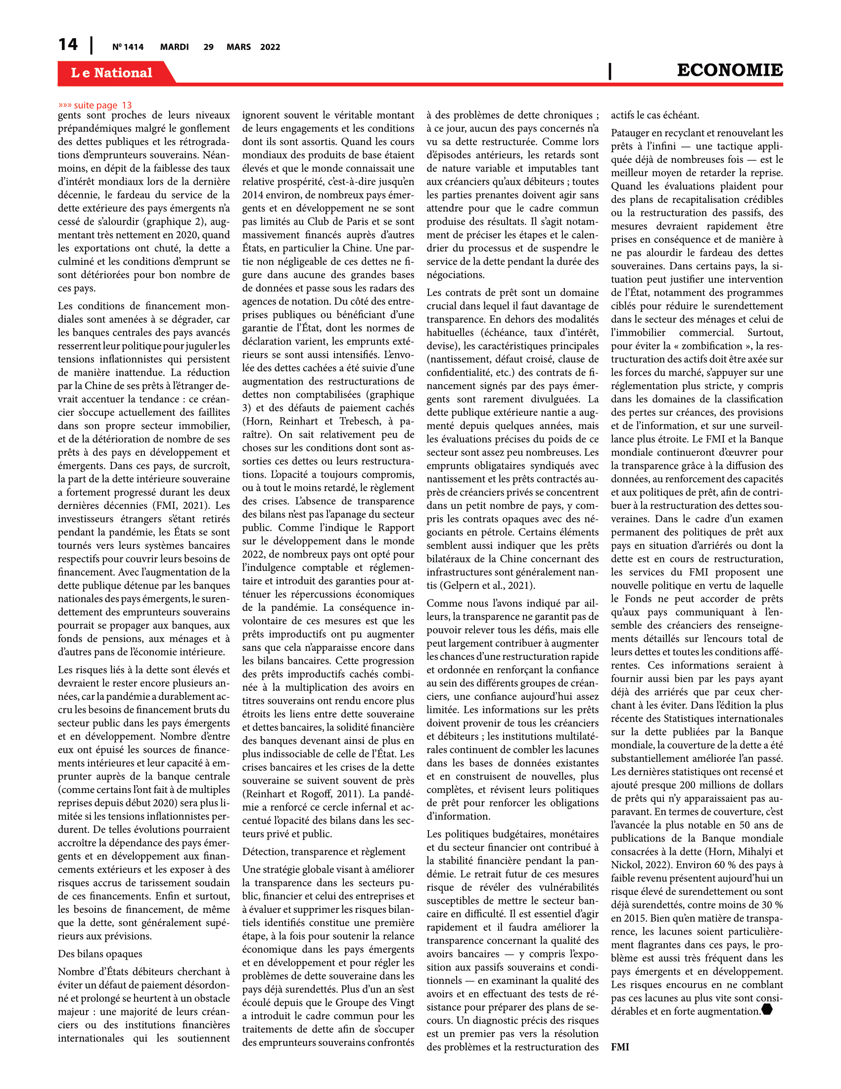 Page 14 de l'édition 1414